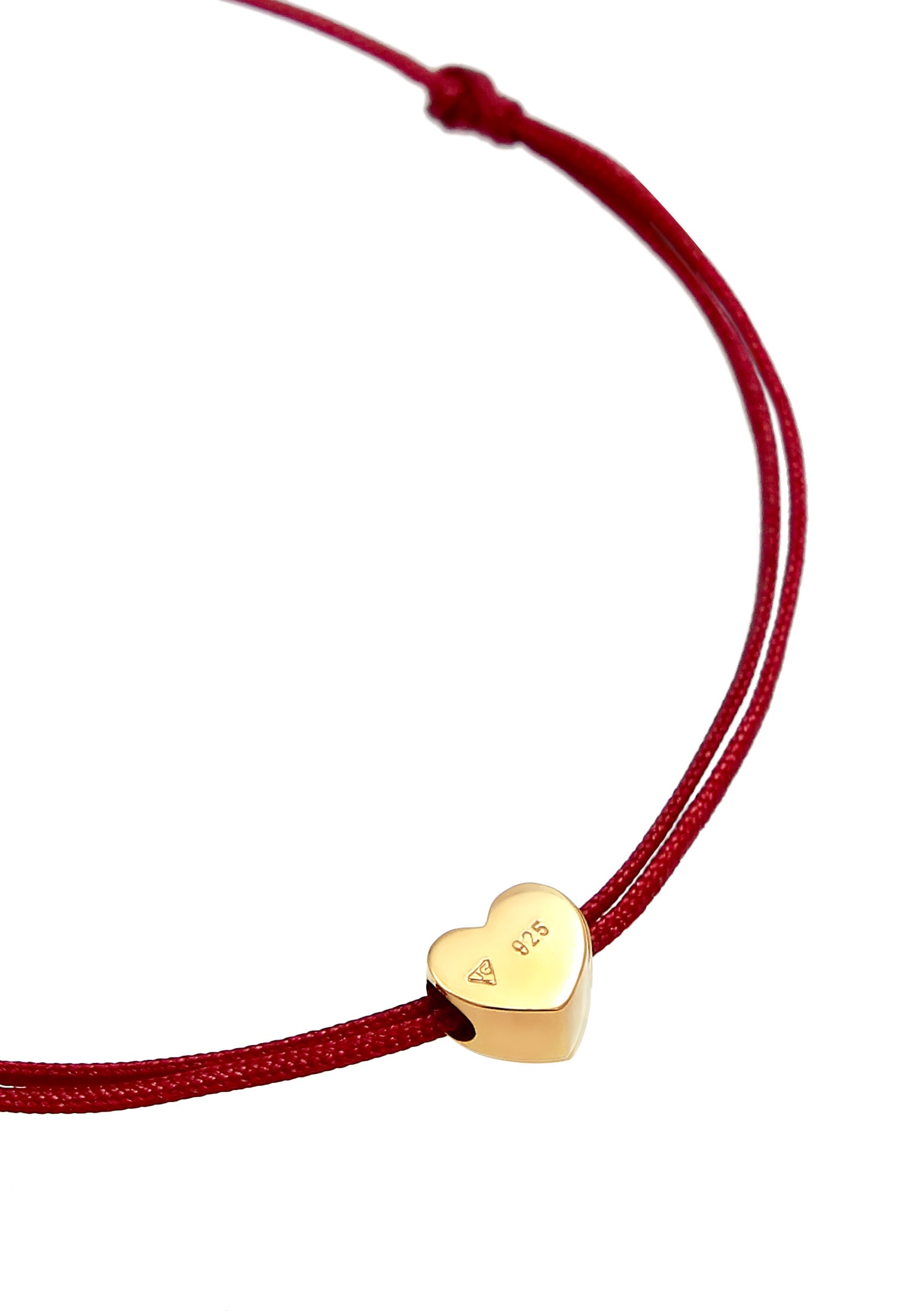 Elli Armband »Herz Liebe Textil Romantik 925 Silber«