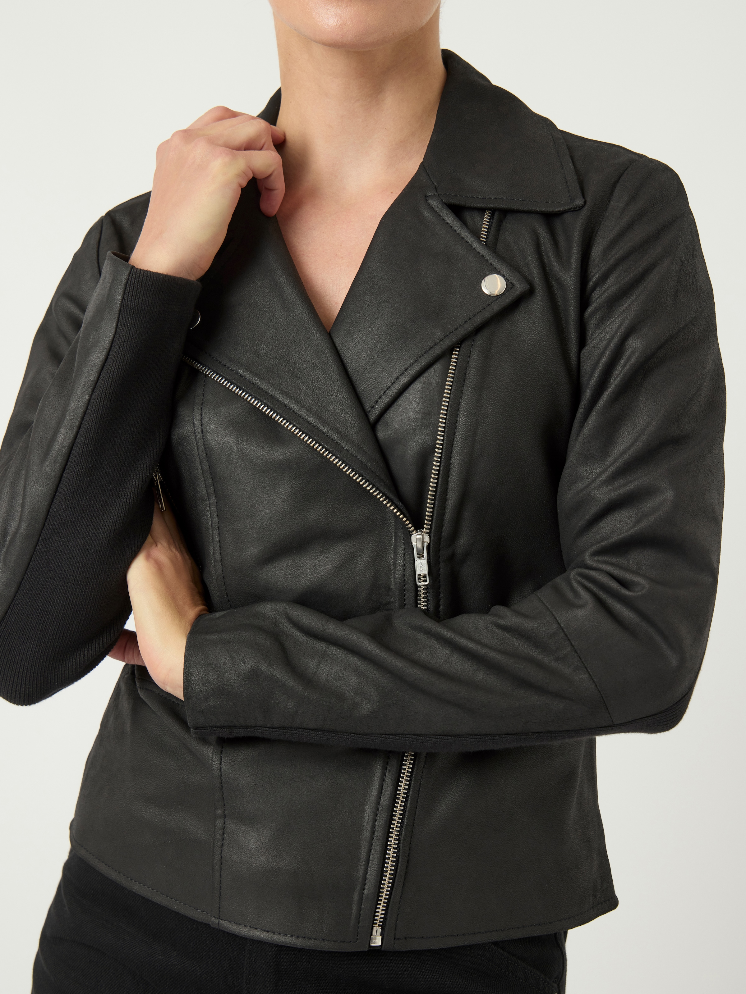Y.A.S Lederjacke »YASSOPHIE LEATHER JACKET« mit Biker Details
