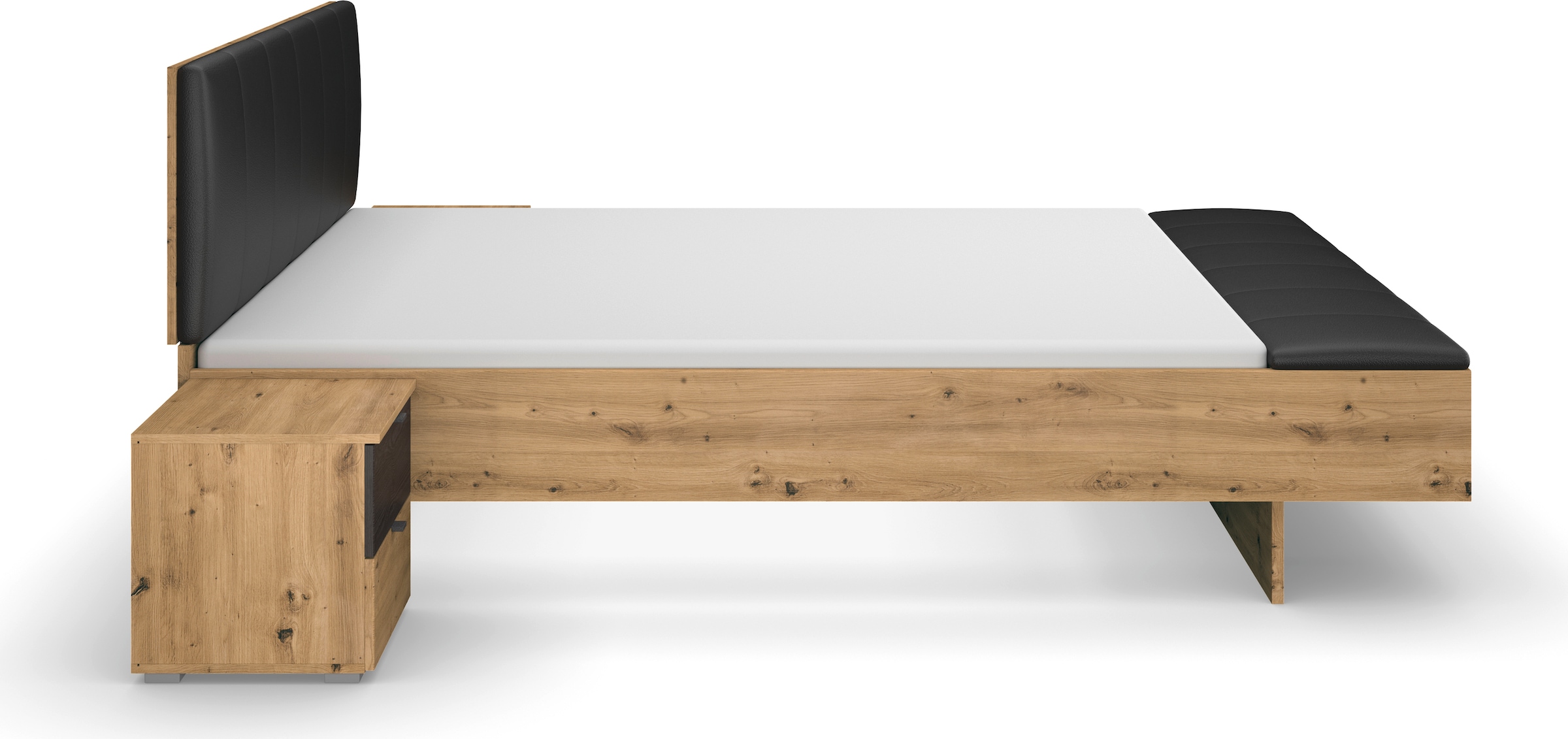 rauch Bettanlage »Bett Doppelbett Futonbett APOLLON«, (Set, 3 tlg., Bettbank mit 3 Schubladen Push-to-Open Funktion), Nachttisch-Paar mit je 2 Schubladen MADE IN GERMANY