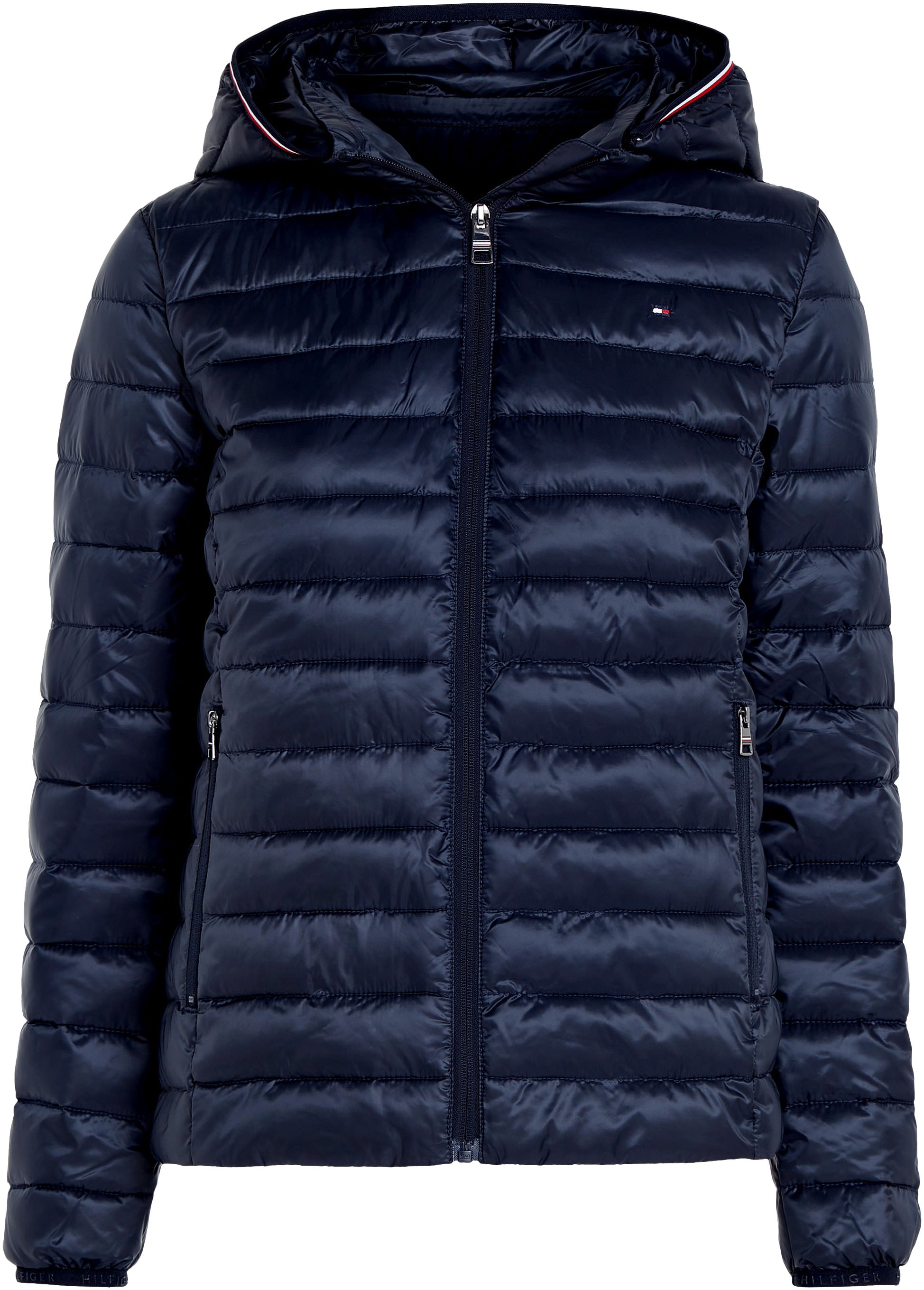 Tommy Hilfiger Steppjacke »LW PADDED GLOBAL STRIPE JACKET«, (Global Serie TH WOMEN), mti Global Stripe an der Kapuze