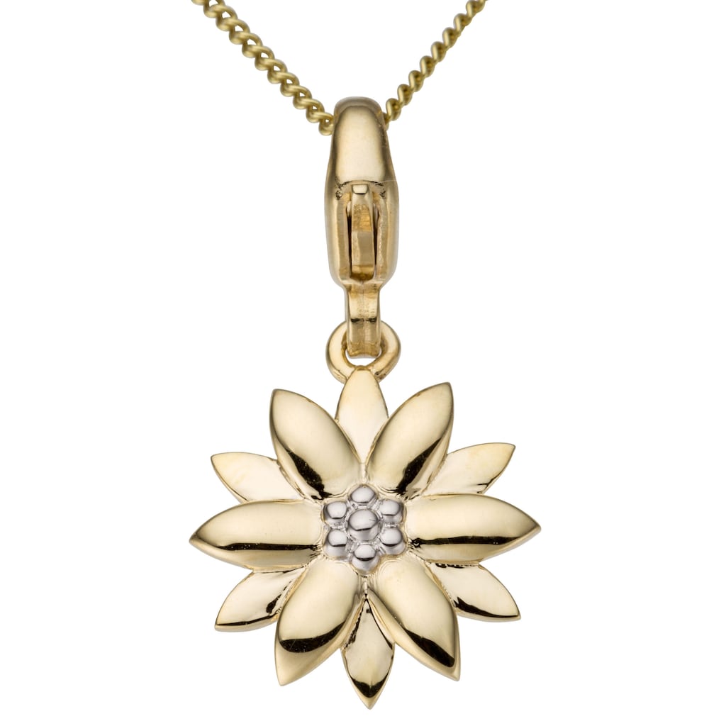 Firetti Charm-Einhänger »Schmuck Geschenk Gold 375 Halskette Charmarmband Gold-Charm Blume«