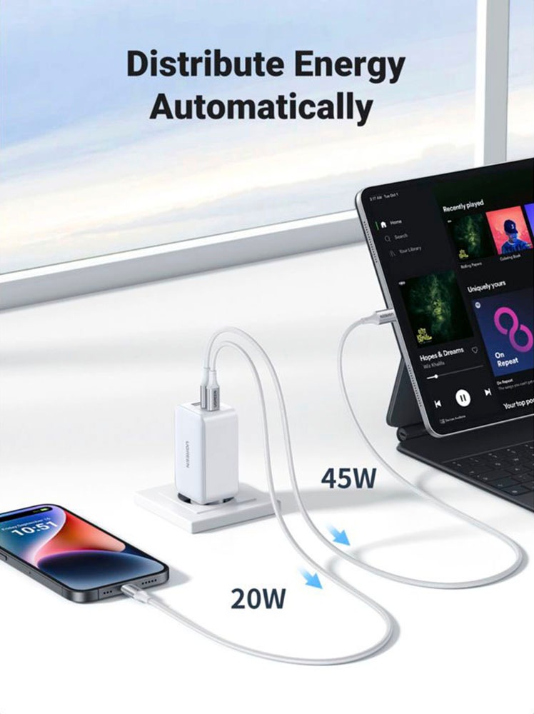 UGREEN USB-Ladegerät »Nexode USB-A+2*USB-C 65W GaN Tech Fast Charger«