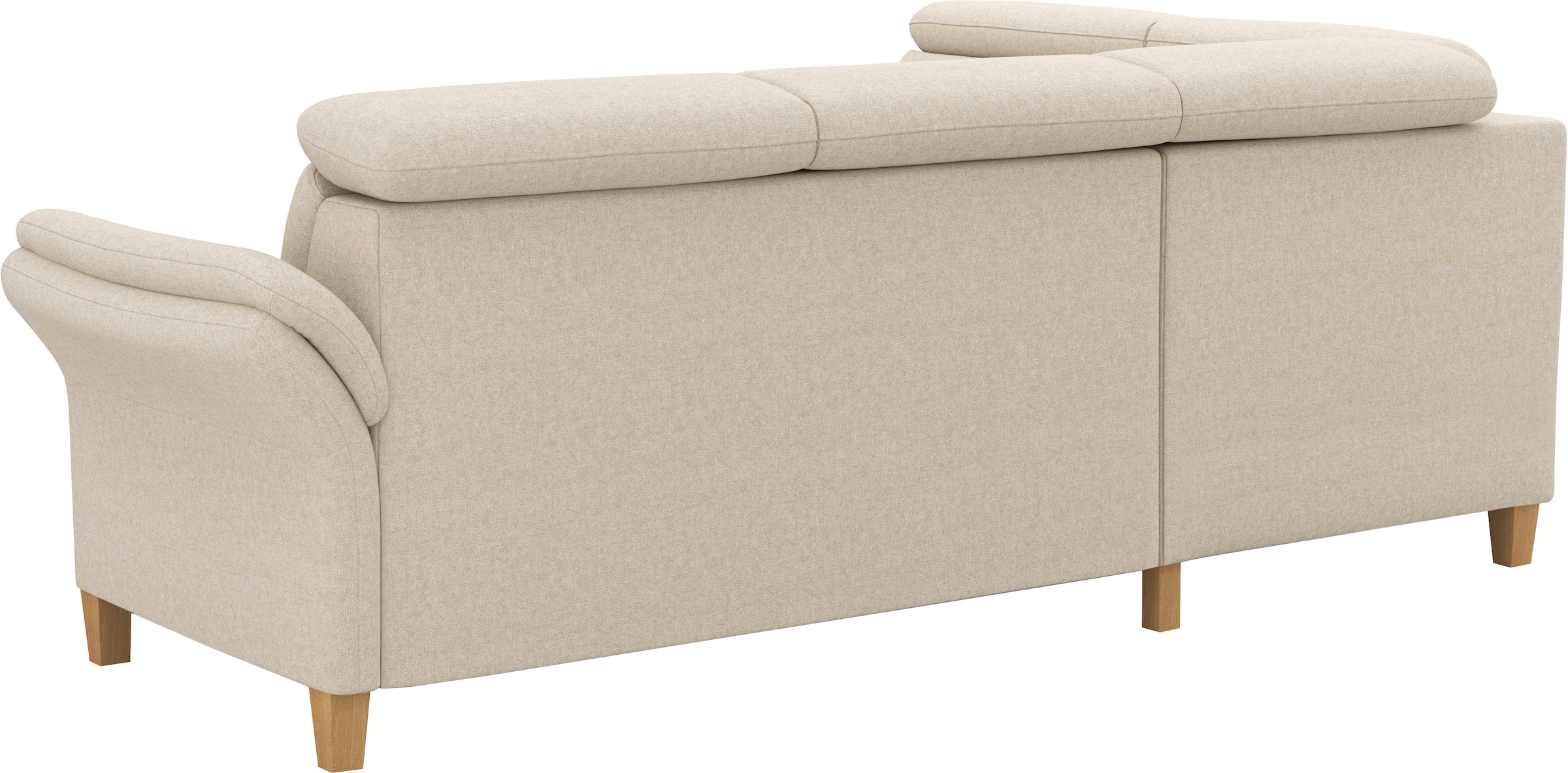 Home affaire Ecksofa »Glendale, L-Form« inkl. Kopfteilverstellung, wahlweise mit Vorziehsitz und Bettkasten