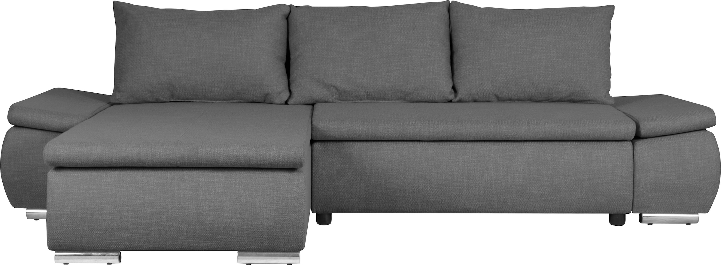 Home affaire Ecksofa »Acra L-Form«, mit Bettfunktion und Bettkasten, in Mattenoptik