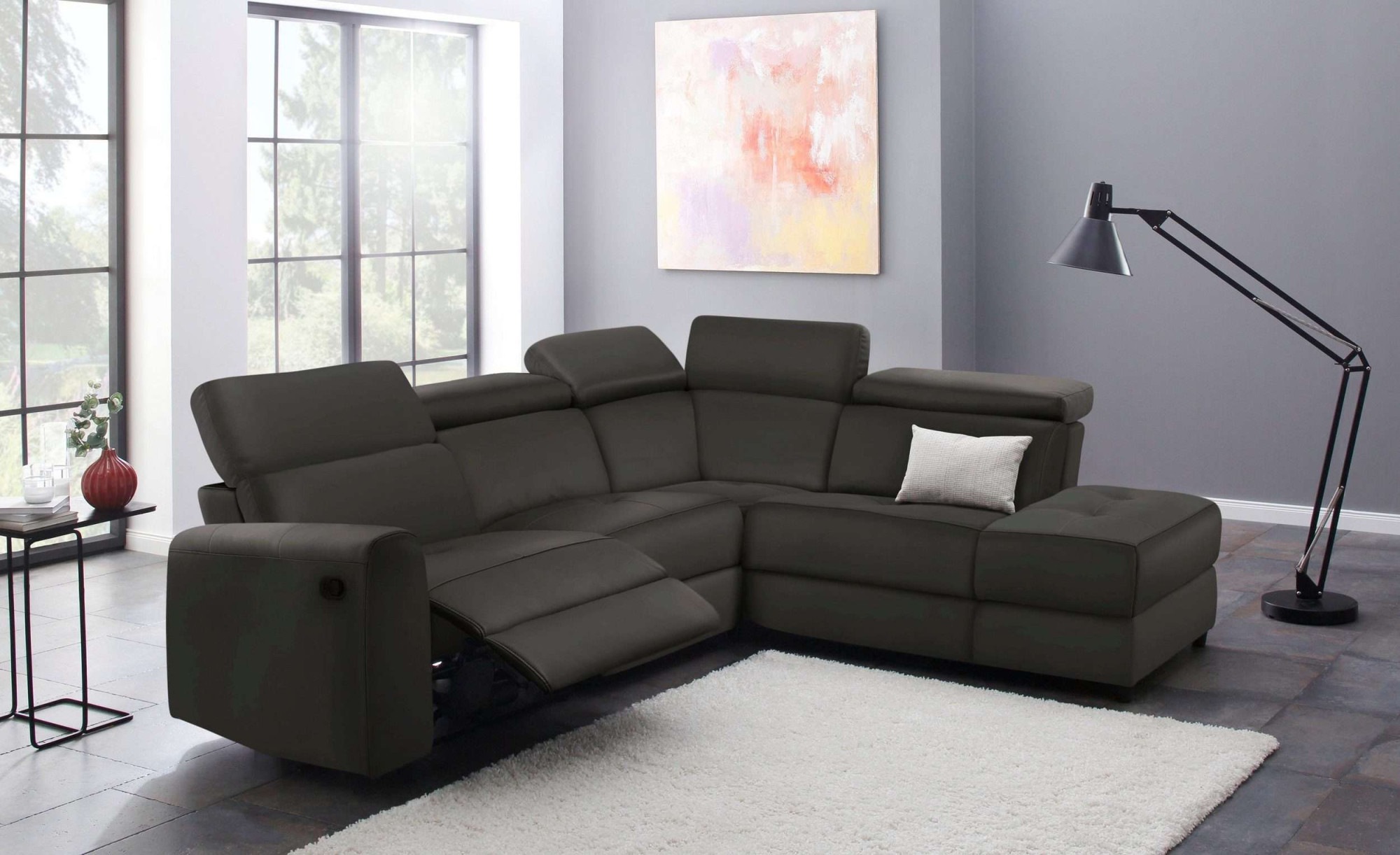 Home affaire Ecksofa »Sentrano, L-Form,«, 273 cm, man. o. elektr. Relaxfunktion und USB/Kopfverstellung
