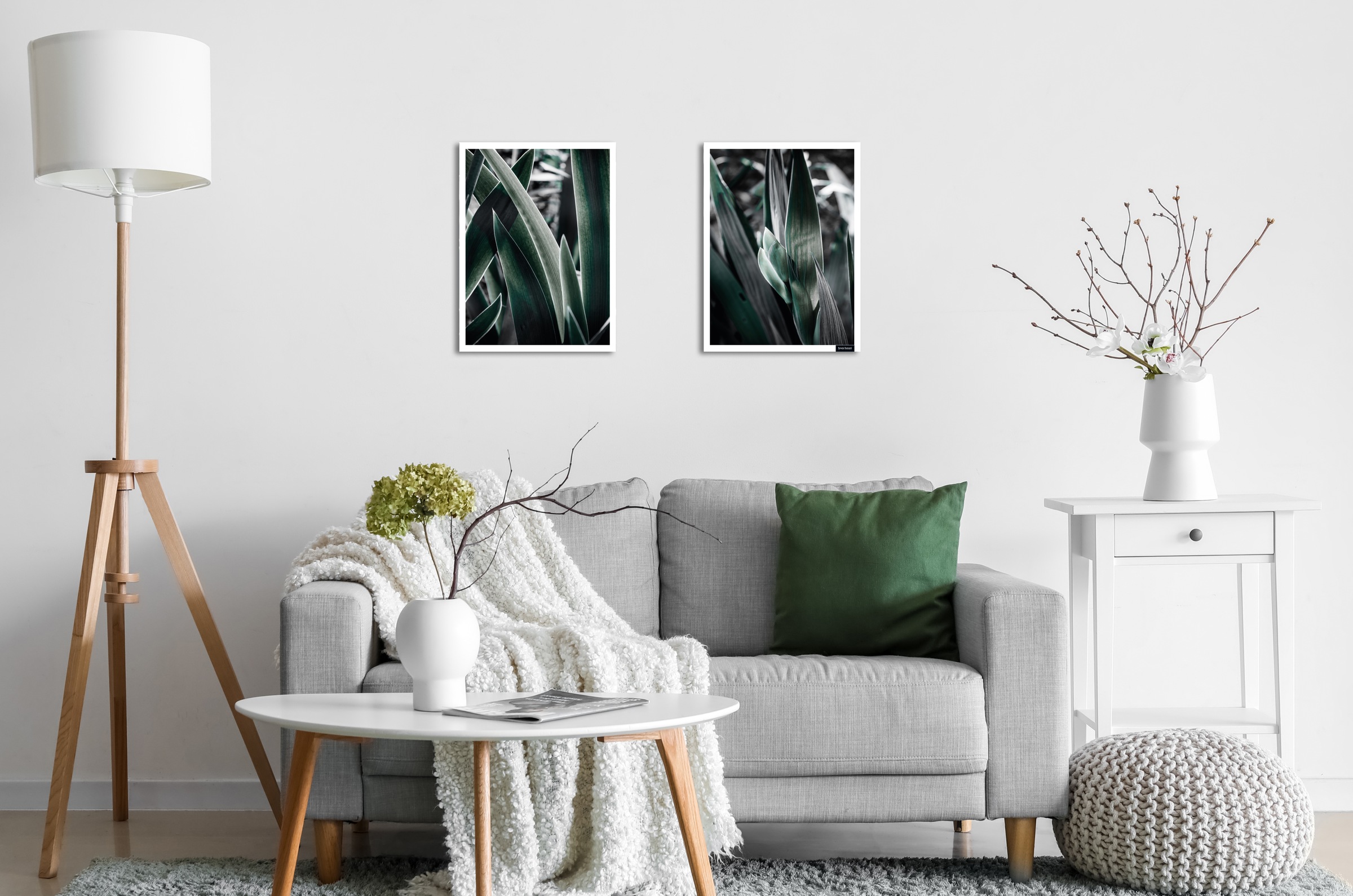 Bruno Banani Bild mit Rahmen »Blätter - Gerahmter Digitaldruck - Wandbild«, günstig online kaufen