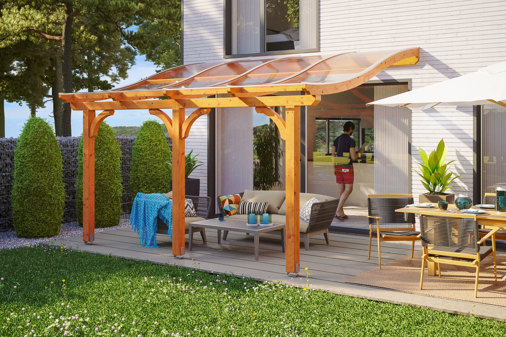 Skanholz Terrassendach »Venezia« Leimholz