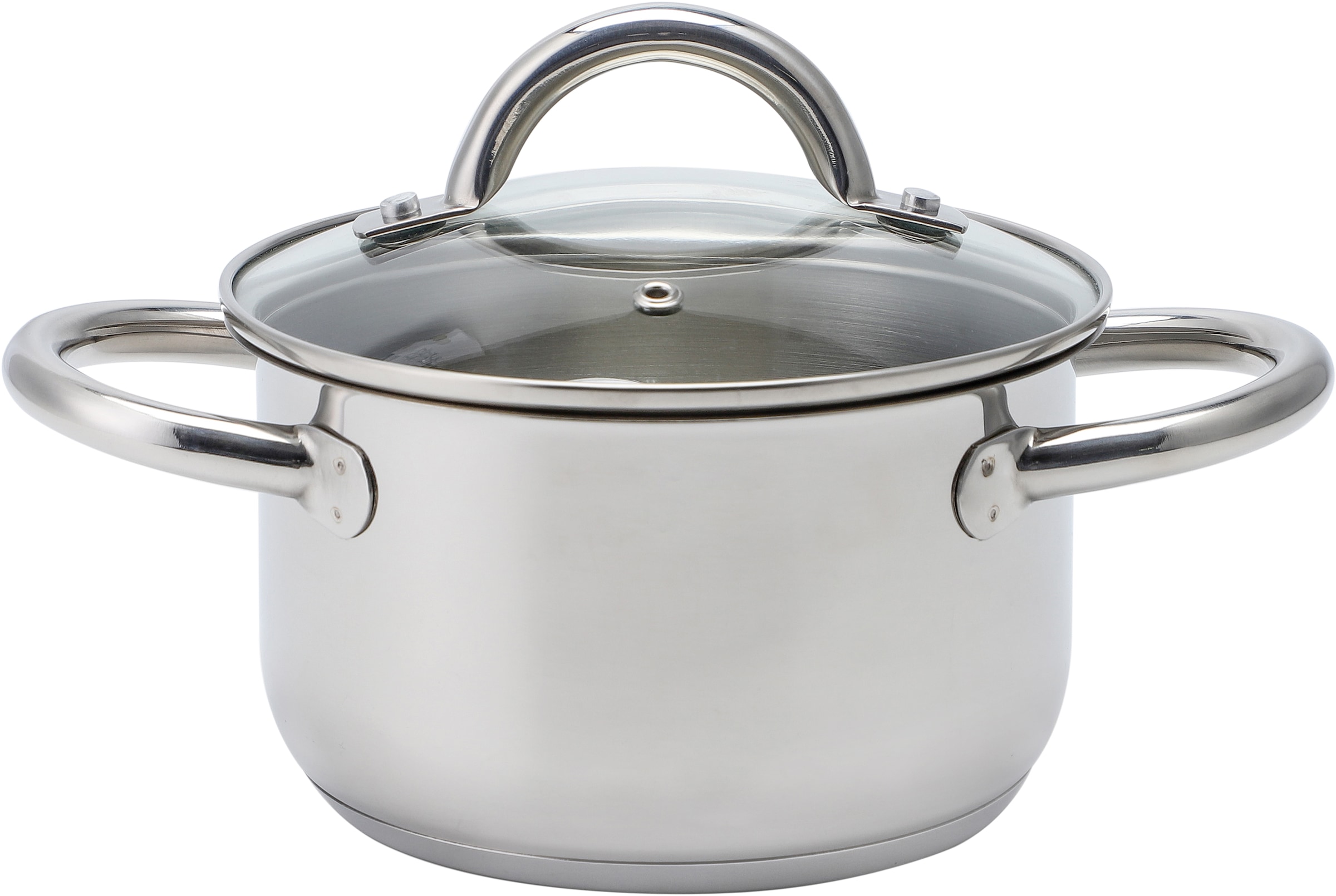 ECHTWERK Topf-Set »Silber-Edition«, Edelstahl 18/8, (Set, 8 tlg., je 1 Kochtopf 16/20/24 cm, Kasserolle 16 cm, Bratpfanne 24 cm), für alle Herdarten geeignet, Induktion