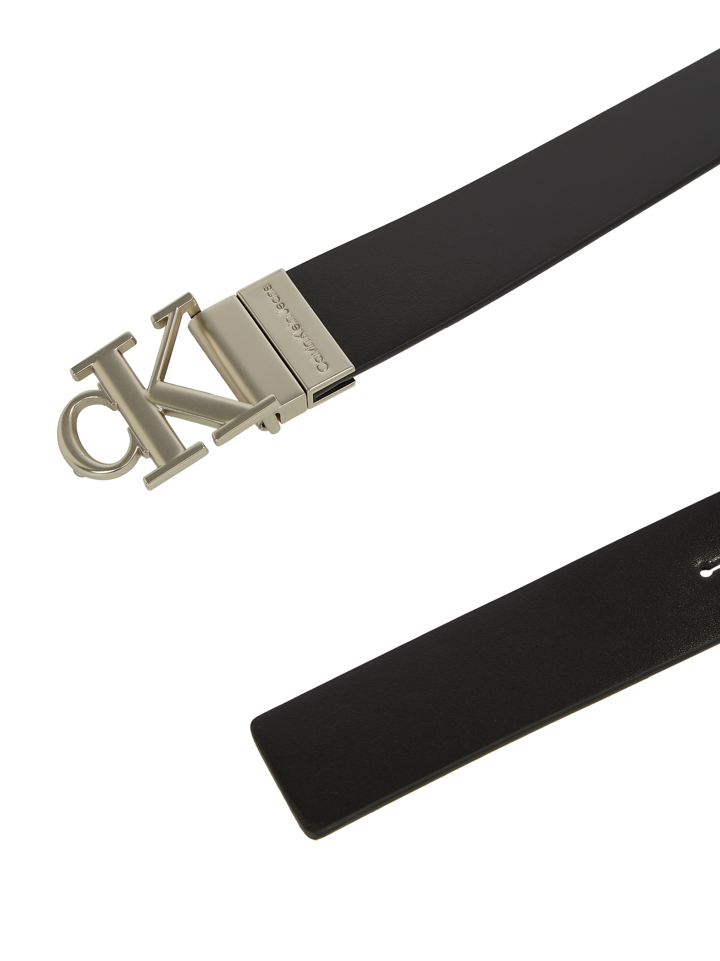 Calvin Klein Jeans Ledergürtel »MONO PL REV LTHR BELT 30MM«, Logoprägung am Verschluss