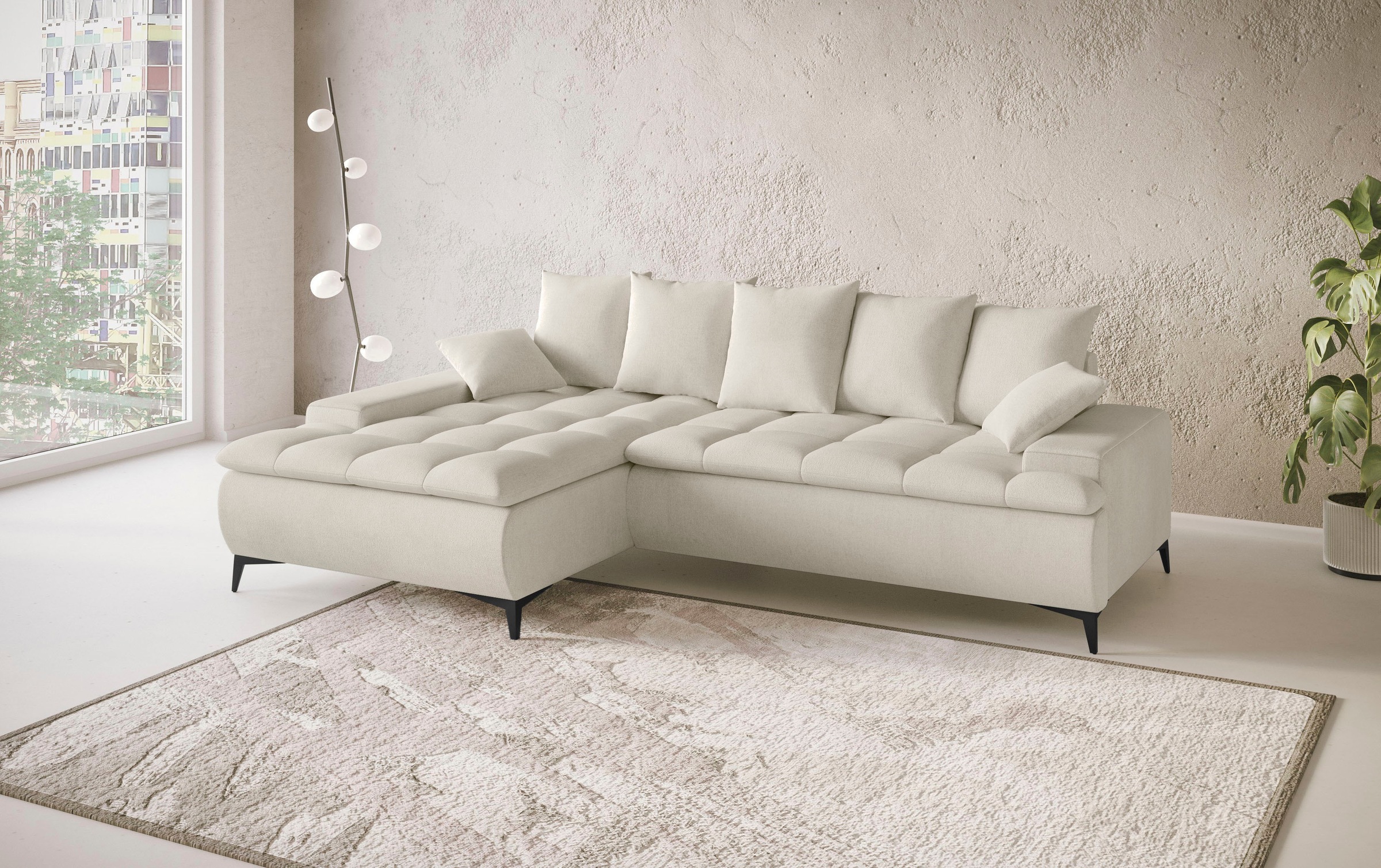 Mr. Couch Ecksofa »Haiti III, L-Form«, Mit Kaltschaum, bis 140 kg belastbar