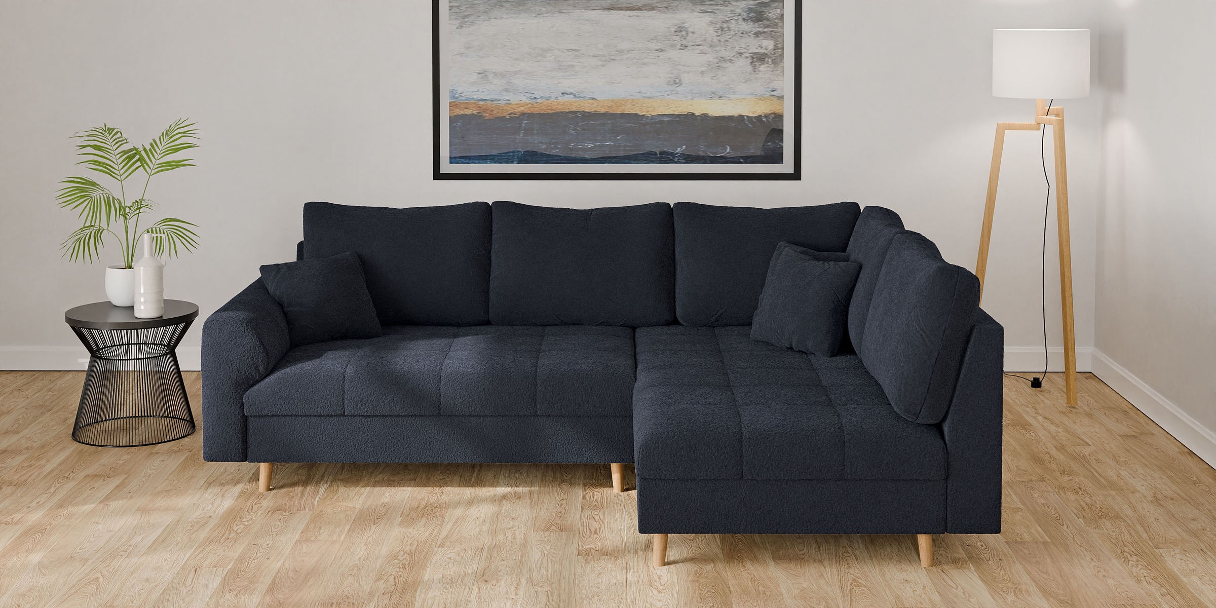 Home affaire Ecksofa »CHARRE L-Form mit Ottomane, Maße B/T/H: 231/161/81 cm günstig online kaufen