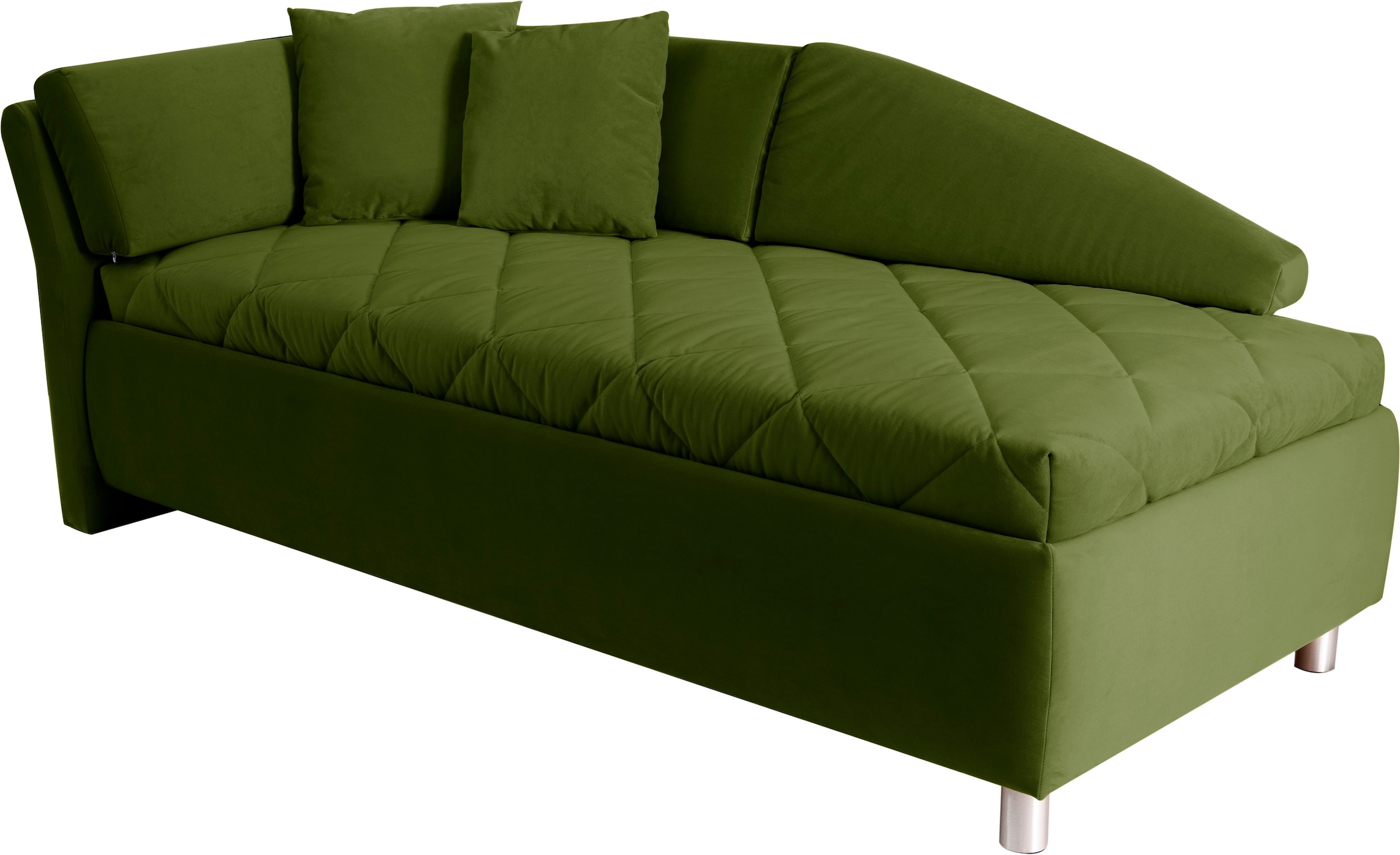 alina Schlafsofa »Lindsay«, Bettkasten, Zierkissen-Set aus: 2 Stk. 40x40cm, 1 Stk. 30x30cm