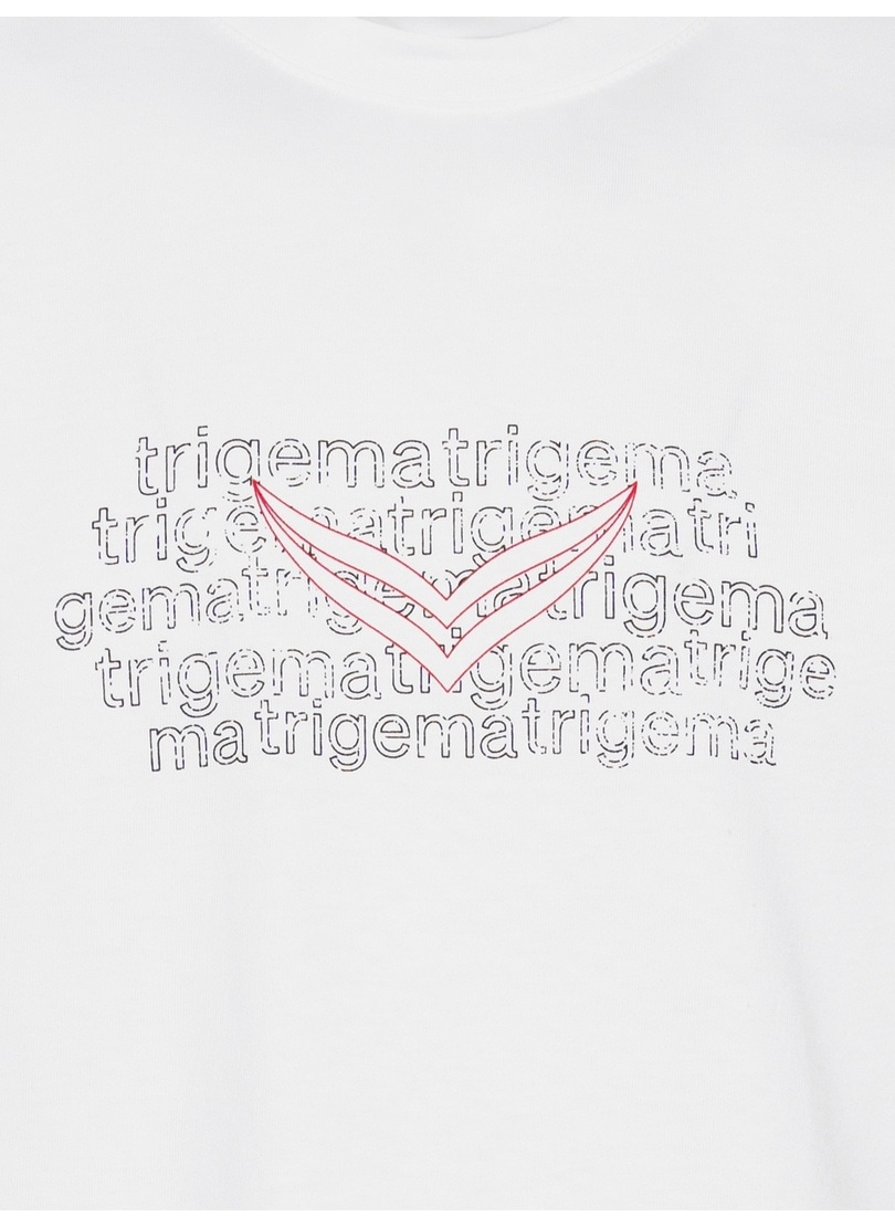 Trigema T-Shirt »TRIGEMA T-Shirt mit Logo-Print« 1 Stk.