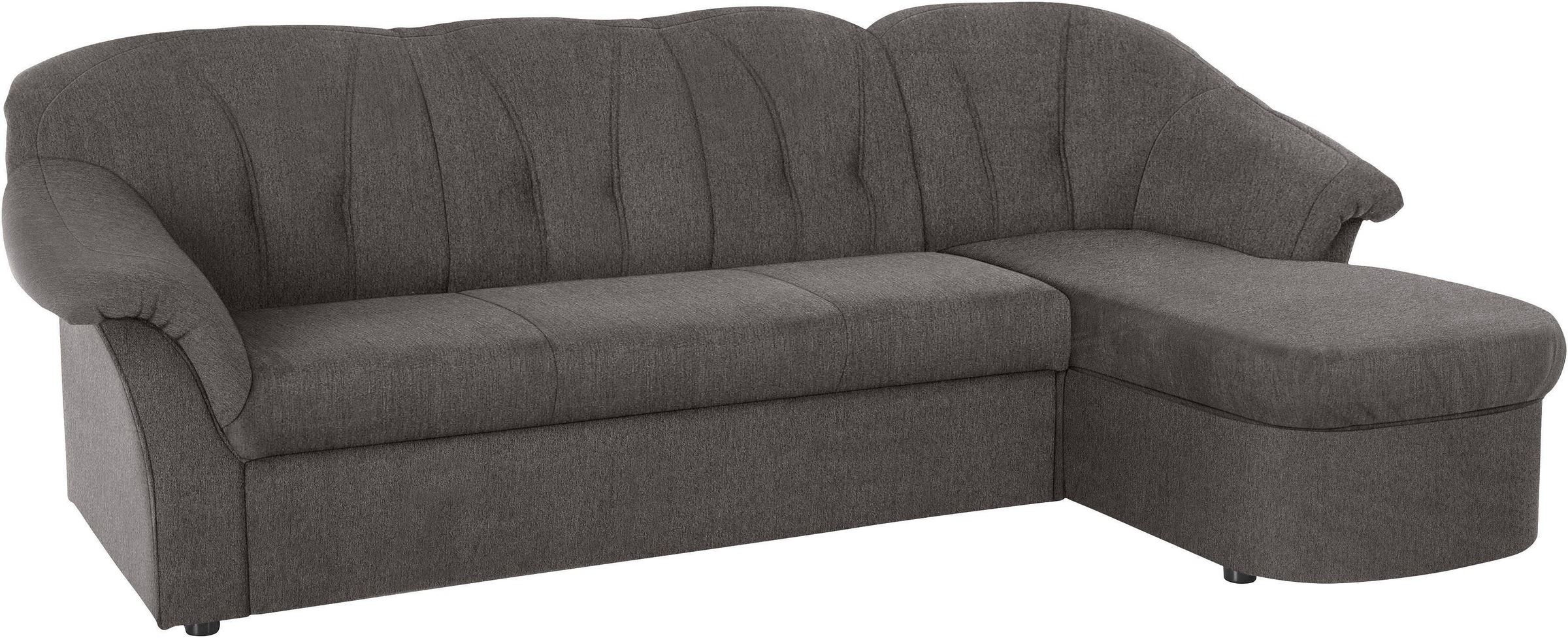 DOMO collection Ecksofa »Pegnitz, elegante Rückensteppung, kompakte Stellmaße 238/141cm, L-Form«, wahlweise mit Bettfunktion
