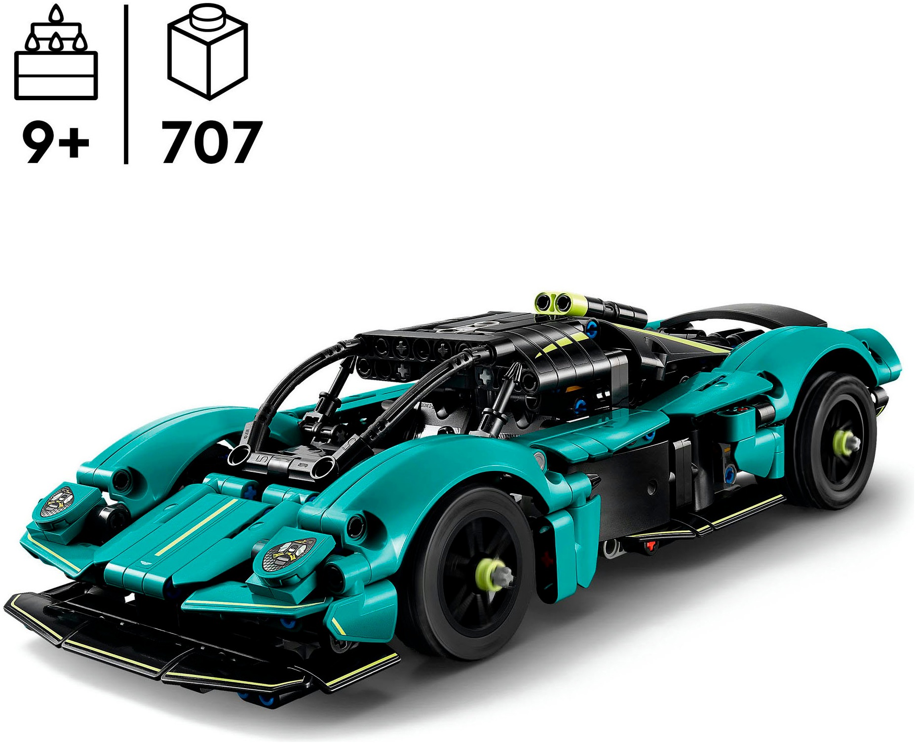 LEGO® Konstruktionsspielsteine »Aston Martin Valkyrie (42208), LEGO Technic«, (707 St.), Made in Europe