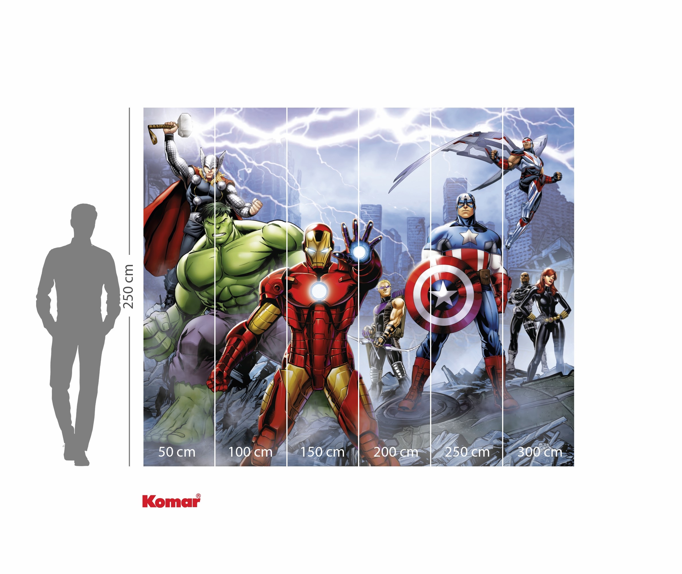 Komar Kindertapete »Marvel Avengers Ultimate Warriors«, bedruckt