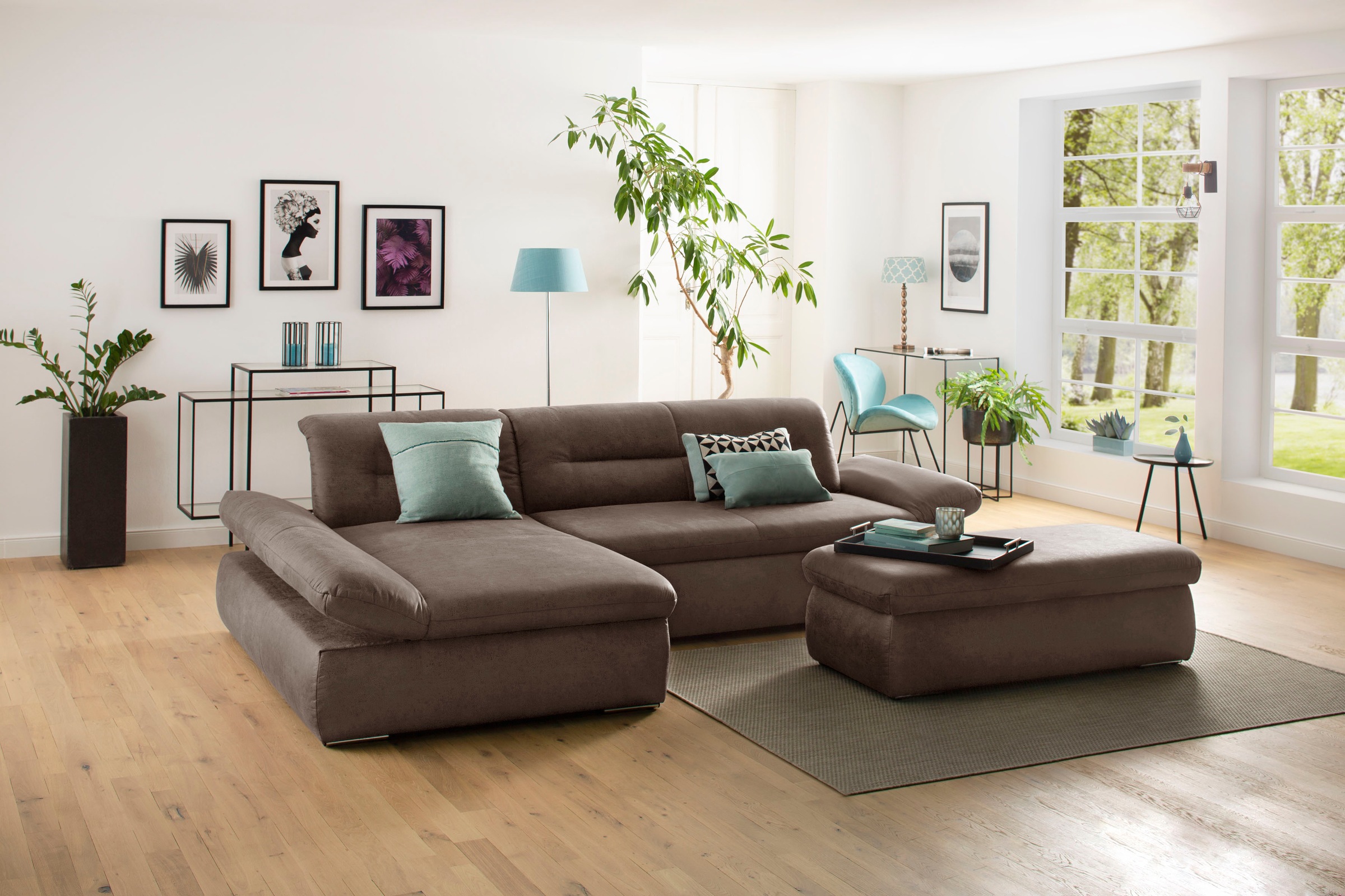 INOSIGN Polsterhocker »Avesa«, Mit großem Staufach, passend zur Serie "Avesa", B/T/H: 136/64/43 cm
