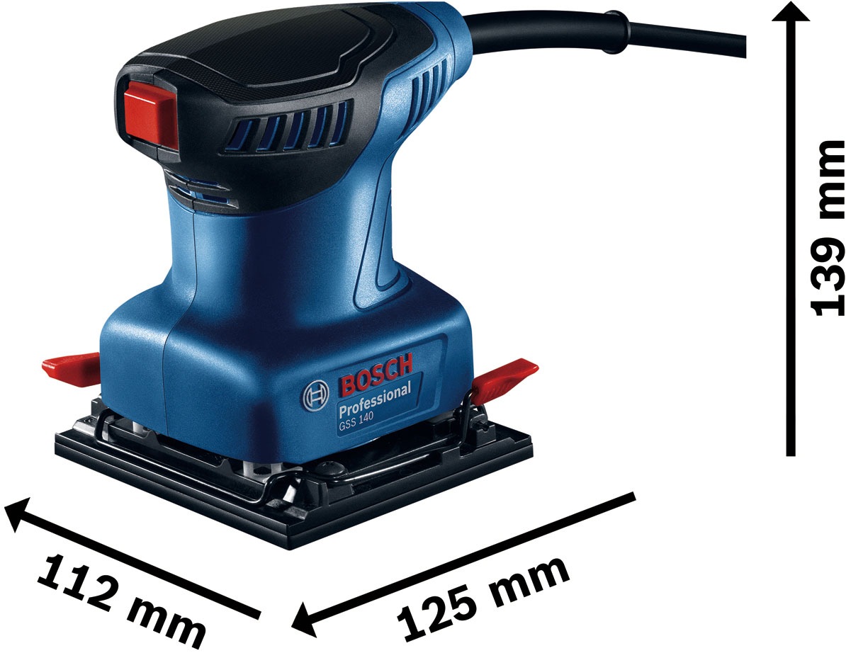Bosch Professional Schwingschleifer »»GSS 140 A««, 220 W, ideal zum schleifen von Holz, Holzwerkstoffen und Putz