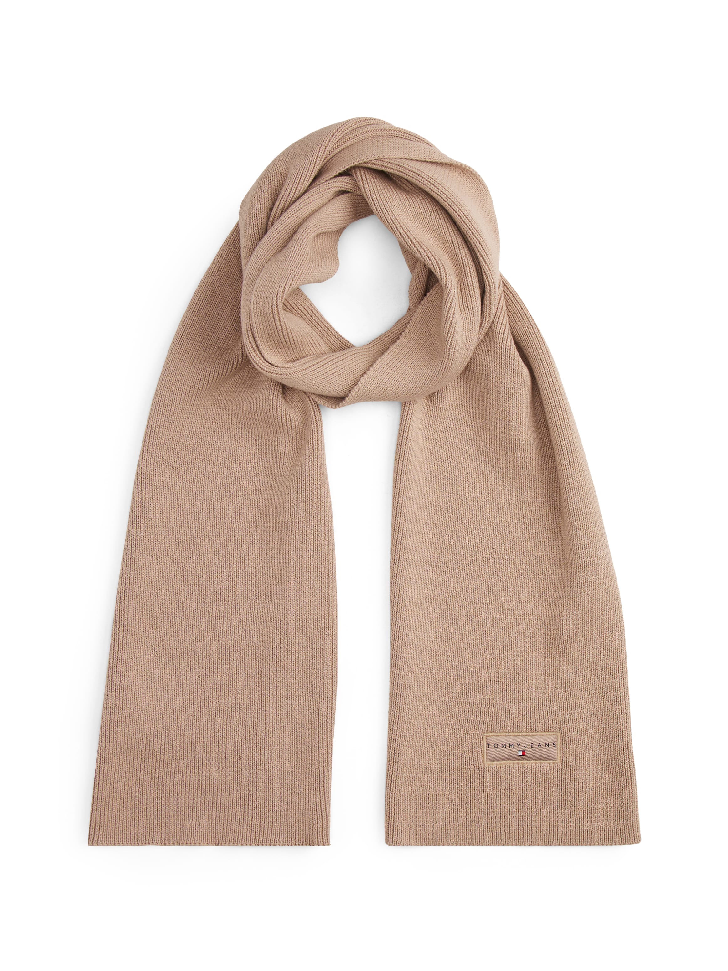 TOMMY JEANS Strickschal »TJM LINEAR« in Grobstrick Malted Milk