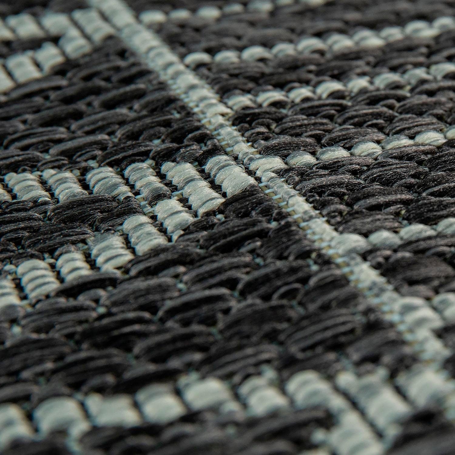 Paco Home Teppich »Illusion 321«, rechteckig, 5 mm Höhe, Flachgewebe, modernes Design, In- und Outdoor geeignet, UV-beständig
