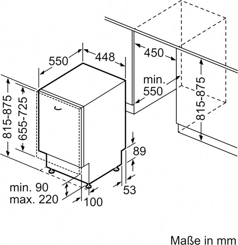 NEFF vollintegrierbarer Geschirrspüler »S853HKX14E«, N 30, S853HKX14E, 10 Maßgedecke, Info Light: projizierter Punkt während des Betriebs