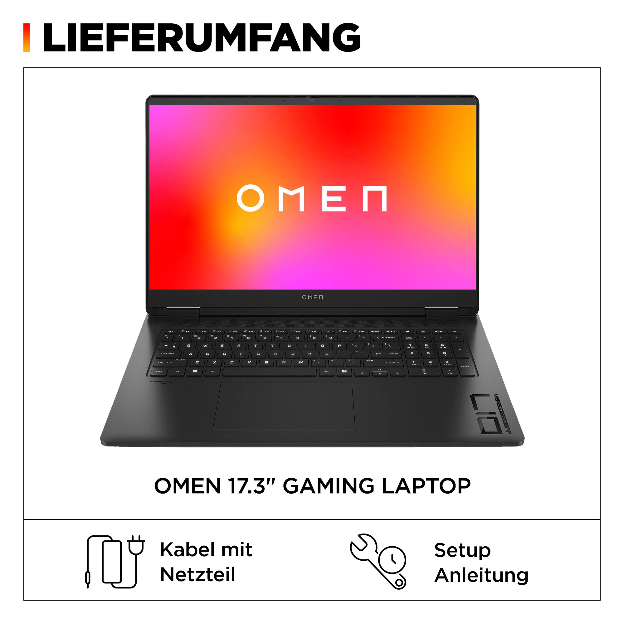 HP Gaming-Notebook »Omen 17-db1271ng« 43,94 cm / 17,3 ″ AMD Ryzen™ AI 7 GeForce RTX 5070 1.000 GB SSD