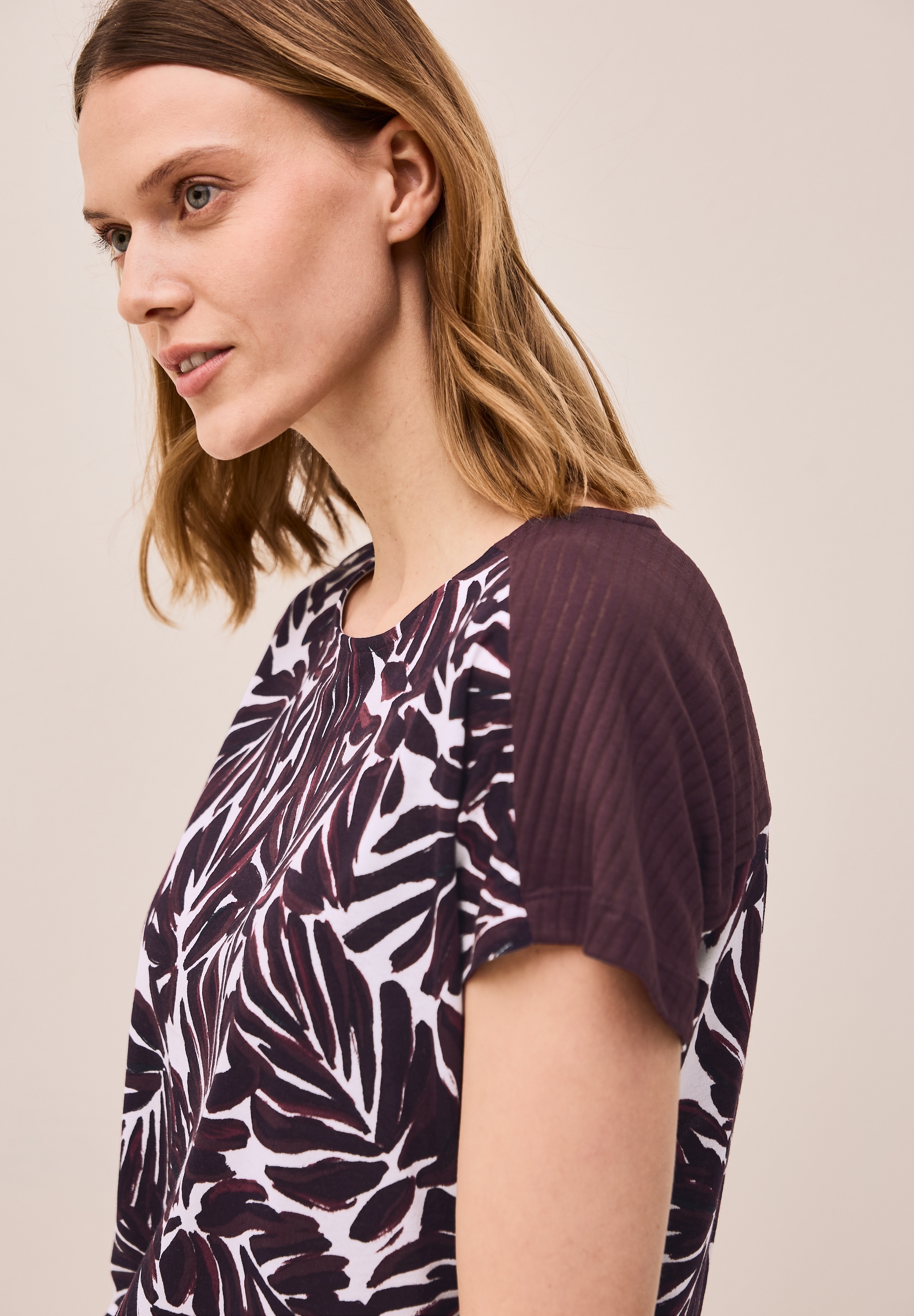 Cecil Print-Shirt, mit Details in Ausbrenner-Optik