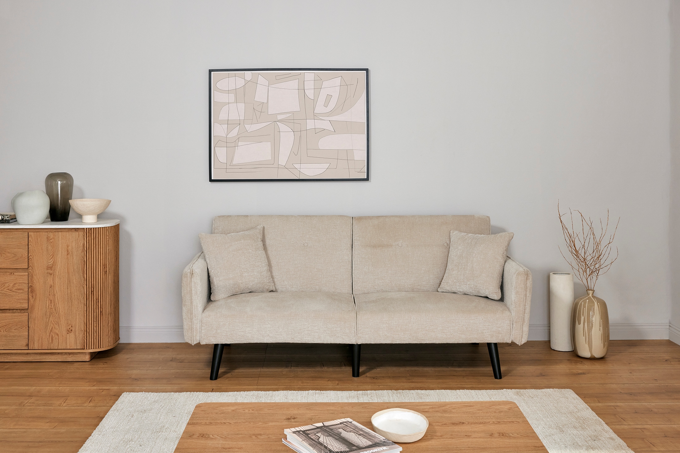 Jahnke Schlafsofa »CHILLAX DOT« mit Relax-und Schlaffunktion, inkl. Kissen, Breite 191 cm