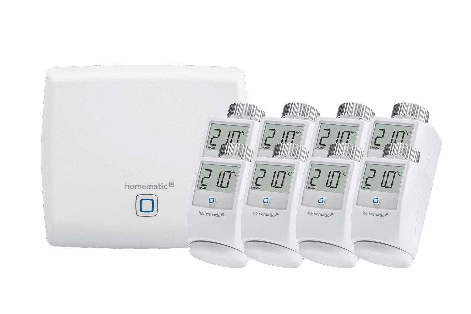 Homematic IP Heizkörperthermostat »SET: Access Point + 8St. heizkörperthermostat«