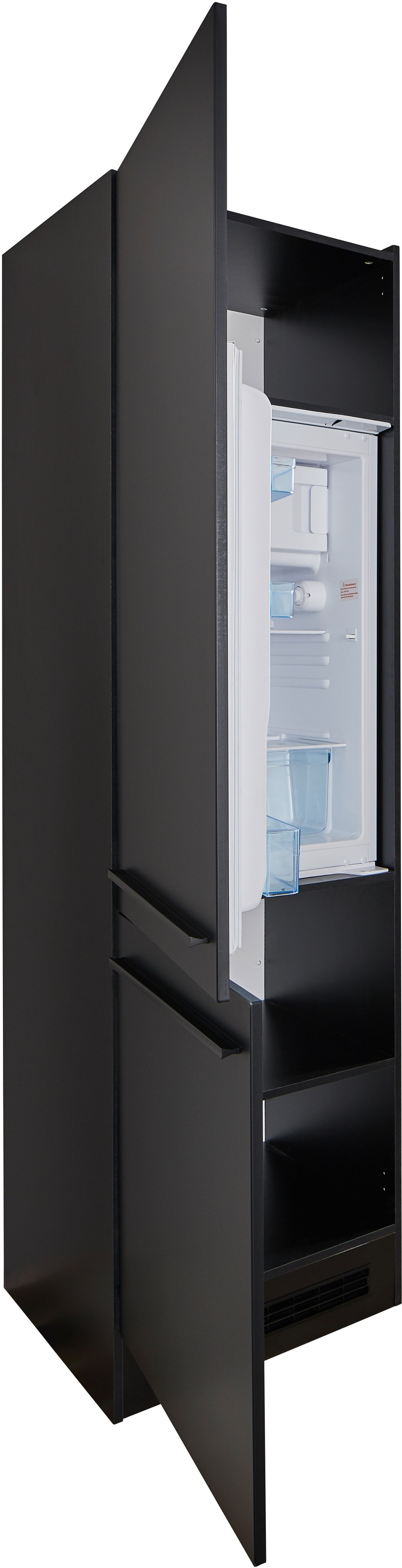 BASIC by Balculina Kühlumbauschrank »Jazz 60er Kühlumbauschrank, Küchenschrank BxHxT 60x211x57 cm«, (1 St.), Kühlumbauschrank mit 2 Türen und 3 Einlegeböden