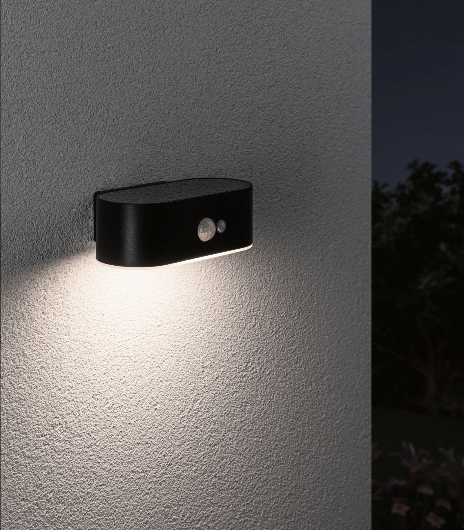 Paulmann LED Außen-Wandleuchte »Solar Adya IP44 3000K 200lm Schwarz«, 1 flammig, Bewegungsmelder