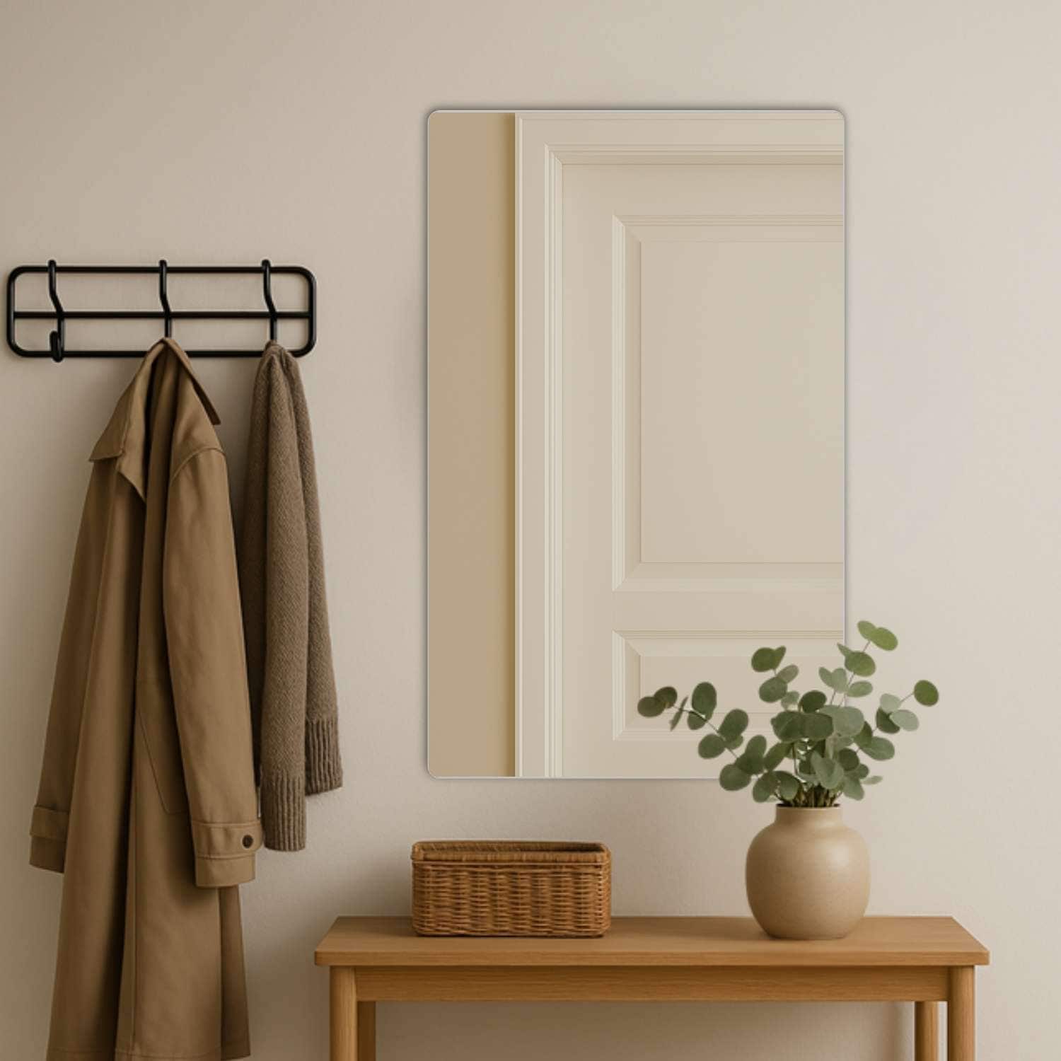 Loevschall Spiegel »Refine, Wandspiegel für alle Raumtypen, Stilvoller Rahmen,«, Spiegel für Schlafzimmer, Wohnzimmer, Garderobe, Flur und Badezimmer