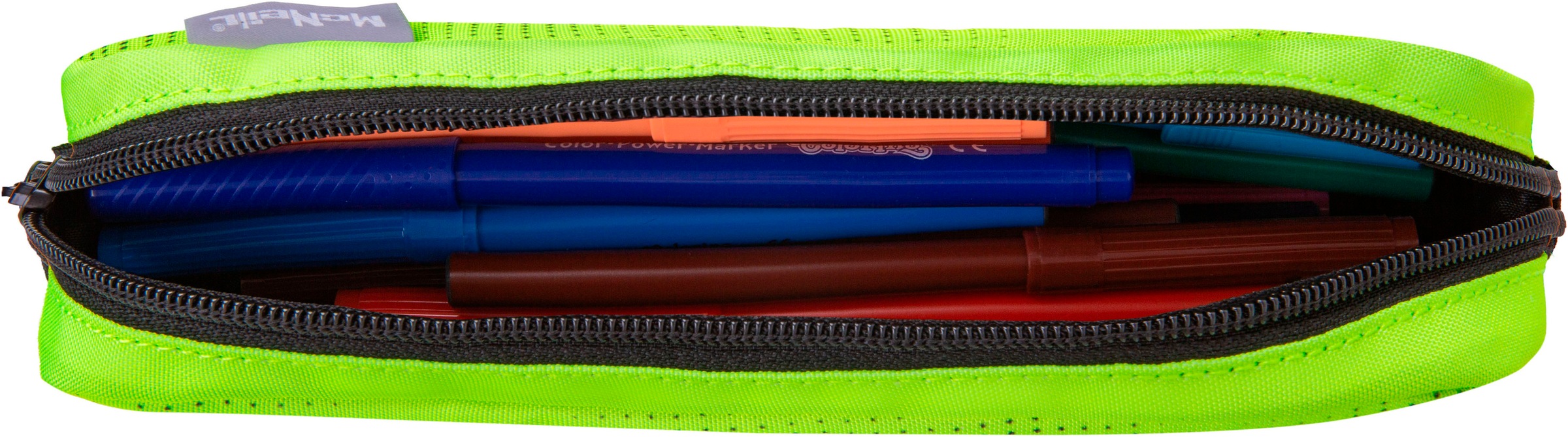 McNeill Schulranzen »Perfecto, Gradient Lemon«, reflektierende Streifen auf den Schultergurten-retroreflektierende Flächen, inkl. Federmäppchen, Turnbeutel, Schlamperrolle & Motivmagnet