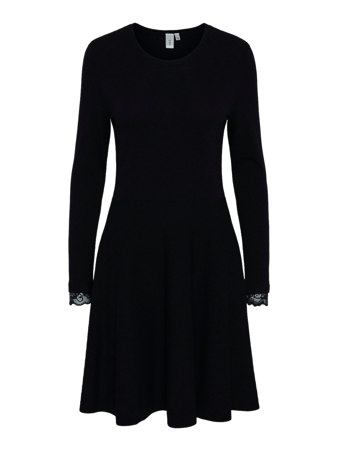 Y.A.S Strickkleid »YASBECCO LS KNIT DRESS S. NOOS«, mit Spitze am Ärmelsaum