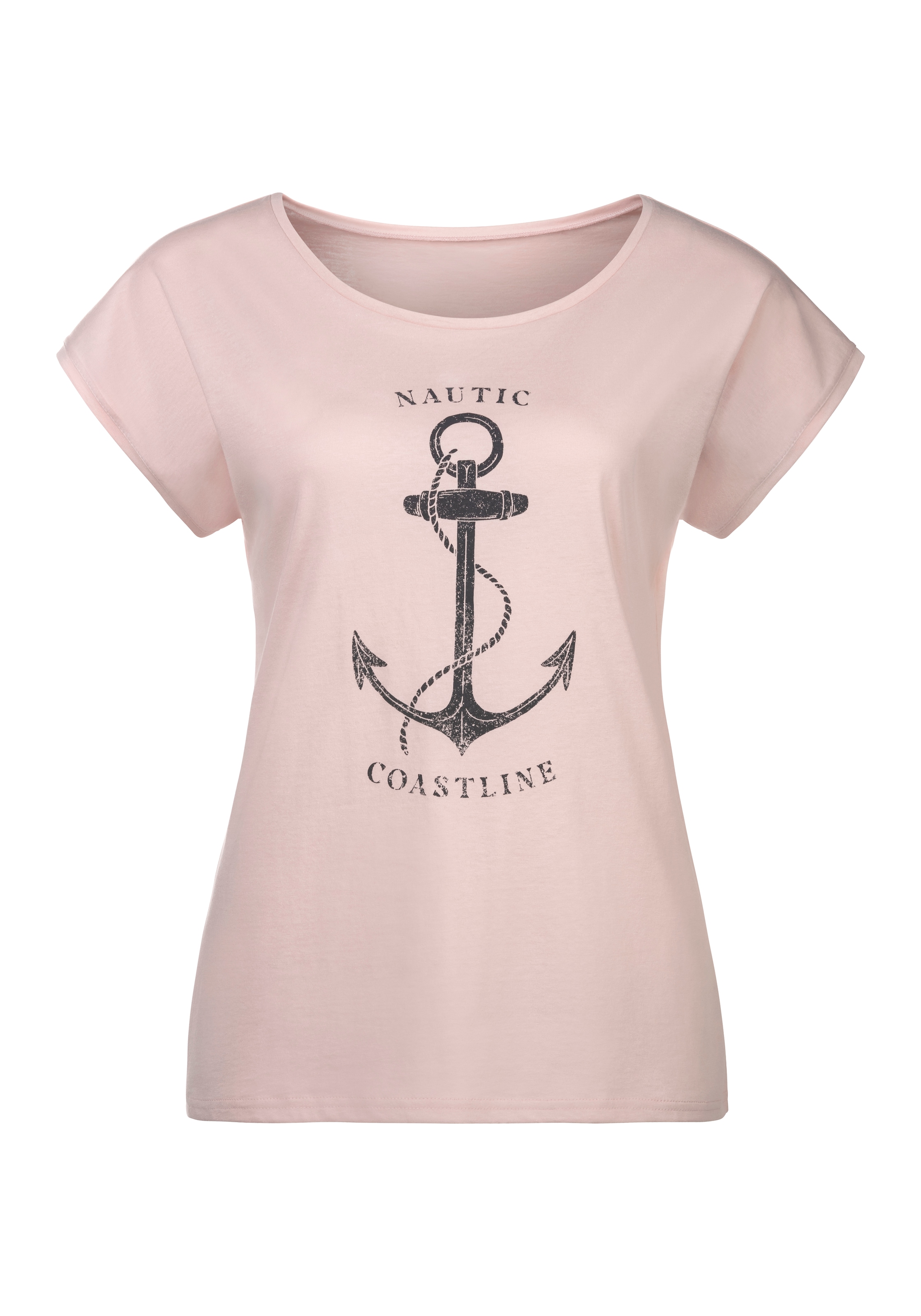 Beachtime T-Shirt, (2er-Pack), mit maritimen online Druck vorn kaufen