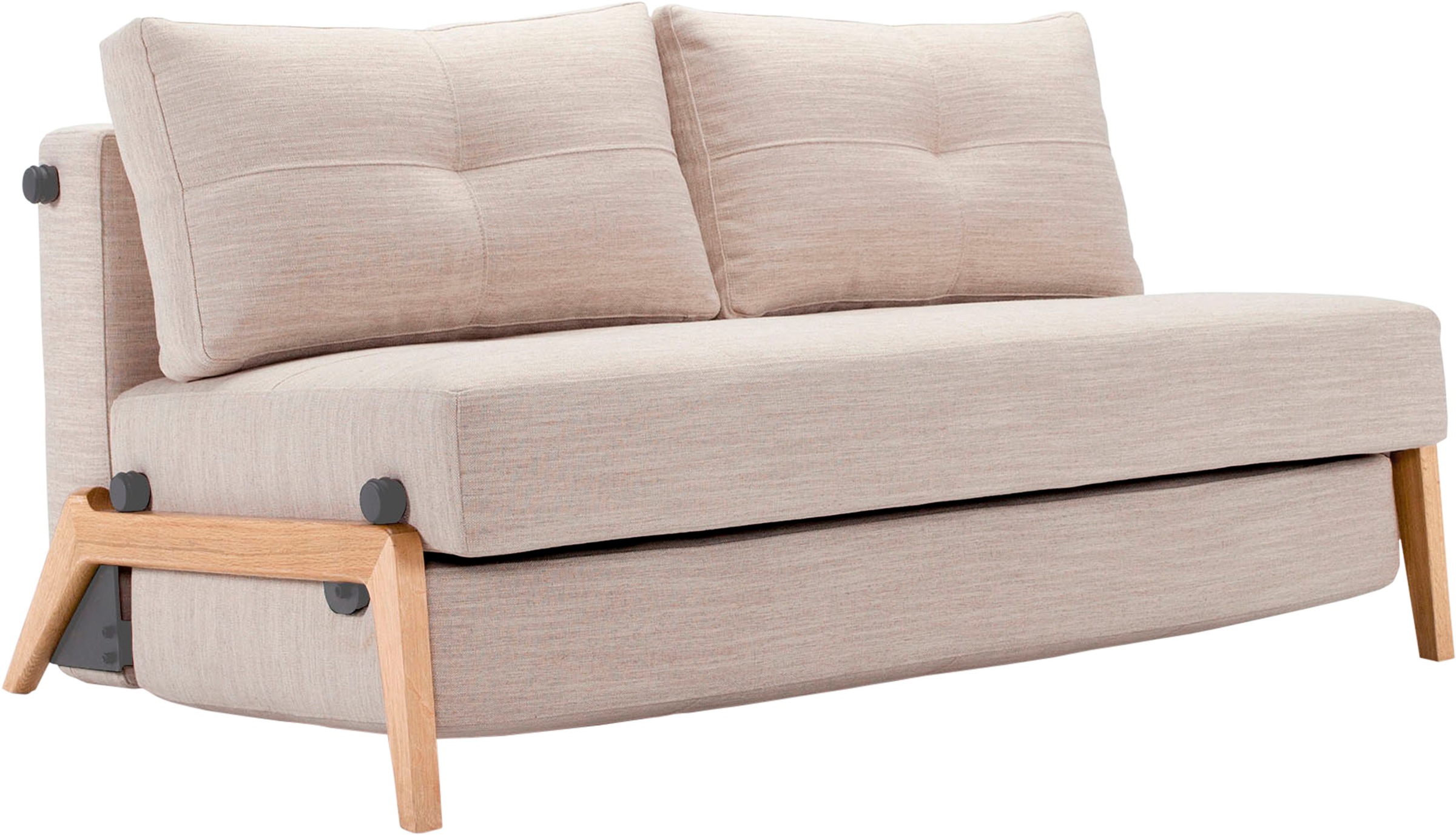 INNOVATION LIVING ™ Schlafsofa »Cubed hochwertige Schlaffunktion, Design und extra Komfort,«, kompaktes Klappsofa mit Füßen aus Eiche