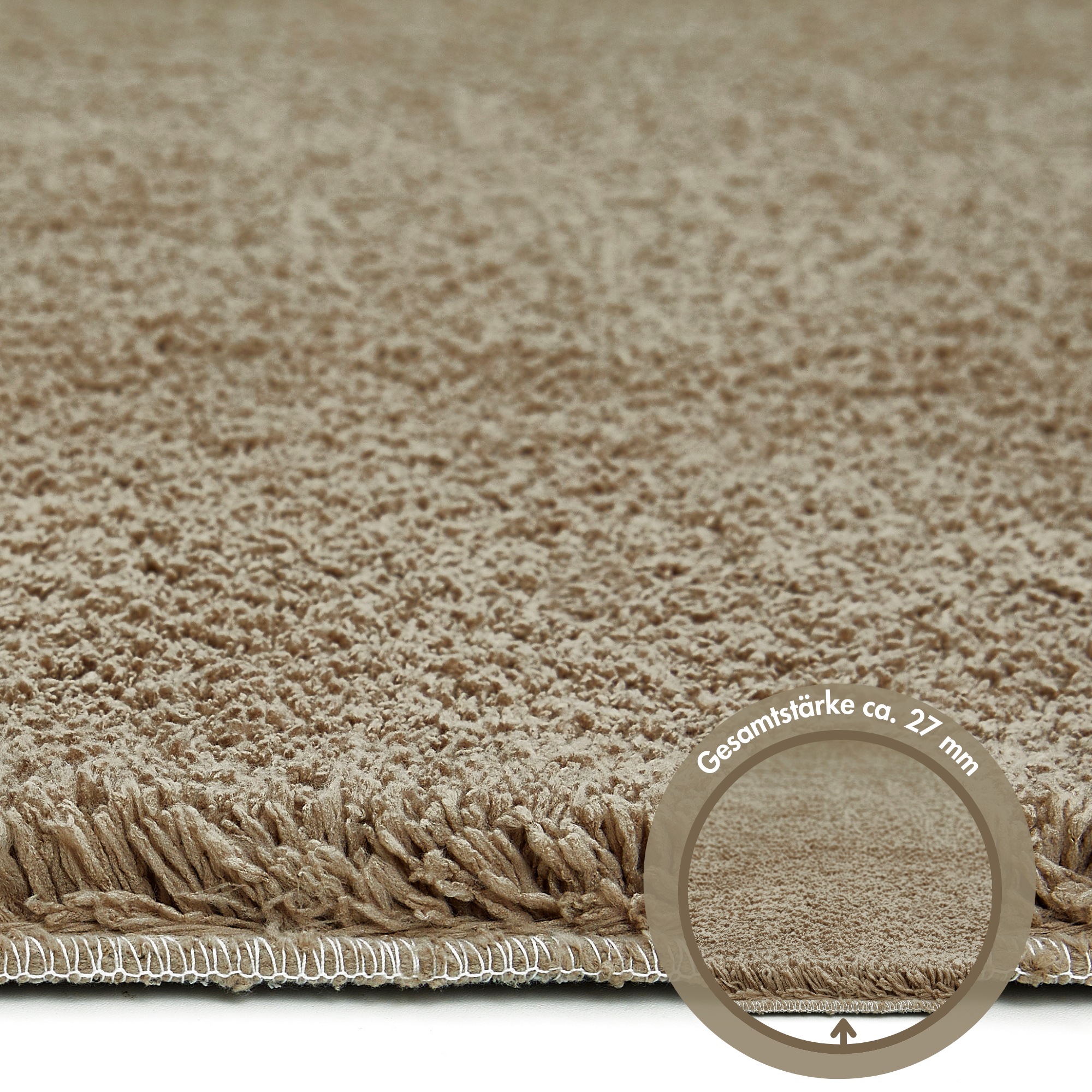 Andiamo Teppich »San Paolo«, rechteckig, 27 mm Höhe, Uni Farben, weiche Qualität, ideal im Wohnzimmer & Schlafzimmer
