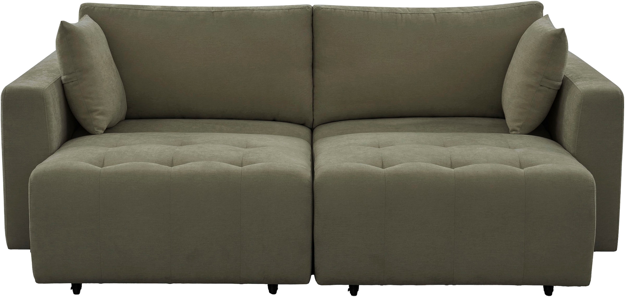 OTTO home 2,5-Sitzer »ELIANN , 209 cm - elektrisches Schlafsofa« mit USB A/C-Anschluss. Federkern, Webstoff
