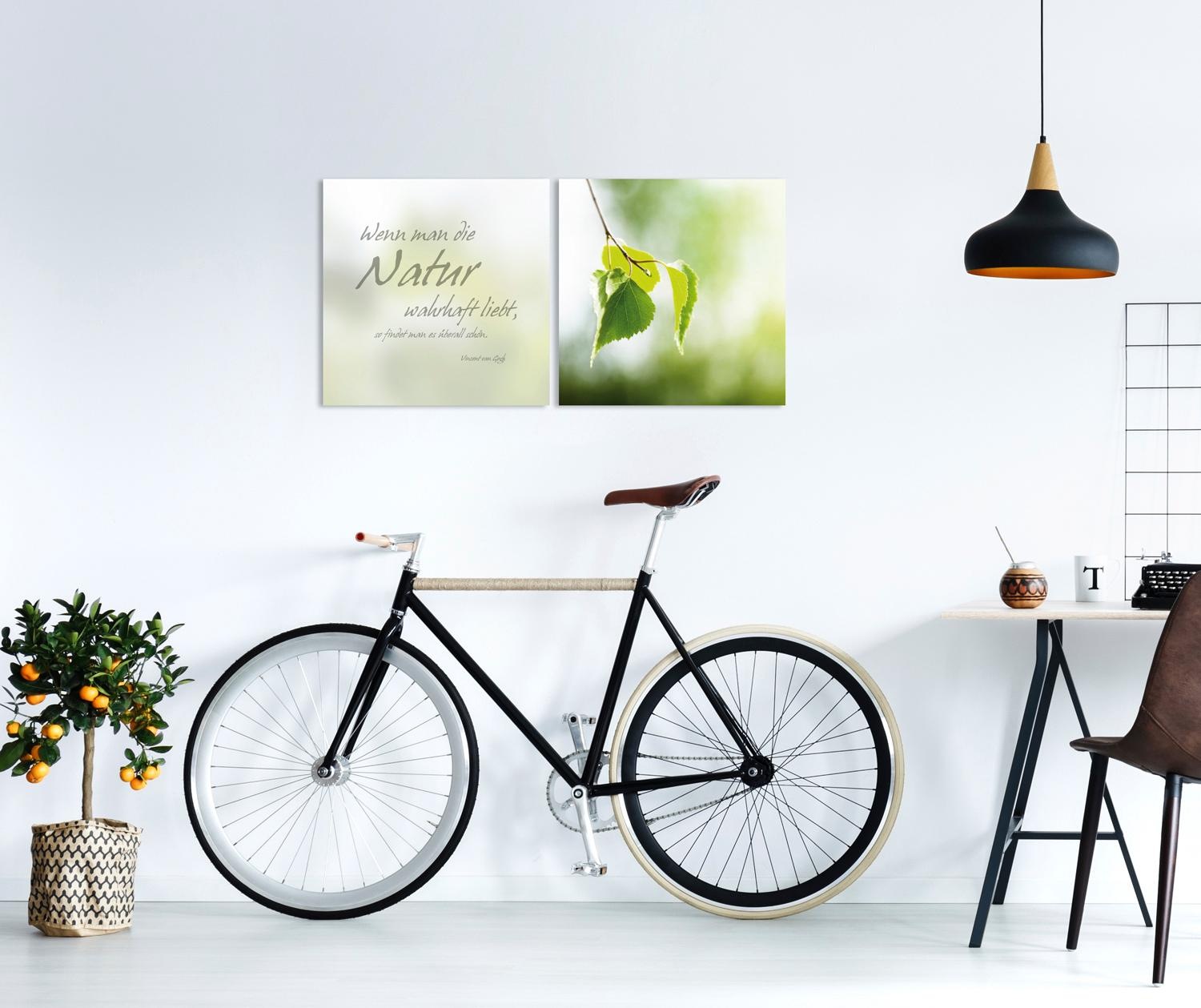 queence Leinwandbild »Natur«, Blätter-Blätterbilder-Kunst-Modern-Spa-Spa Bi günstig online kaufen