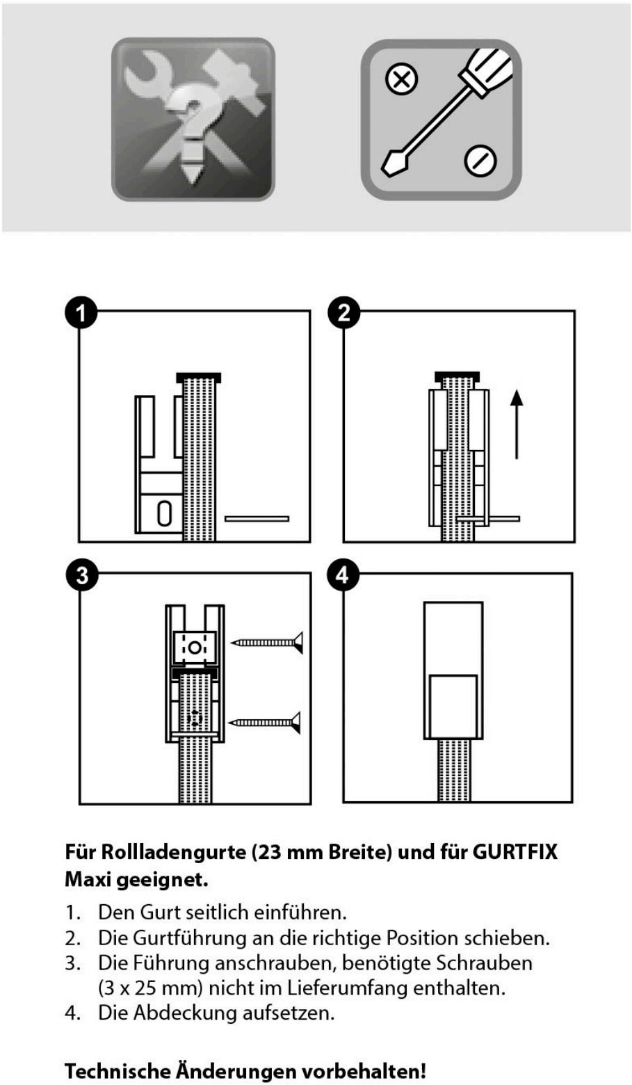 SCHELLENBERG Rollladen-Gurtführung »Duo Plus für das Rollladensystem Maxi«, inkl. Blende, Zugluftdichtung und Gurtleitrolle