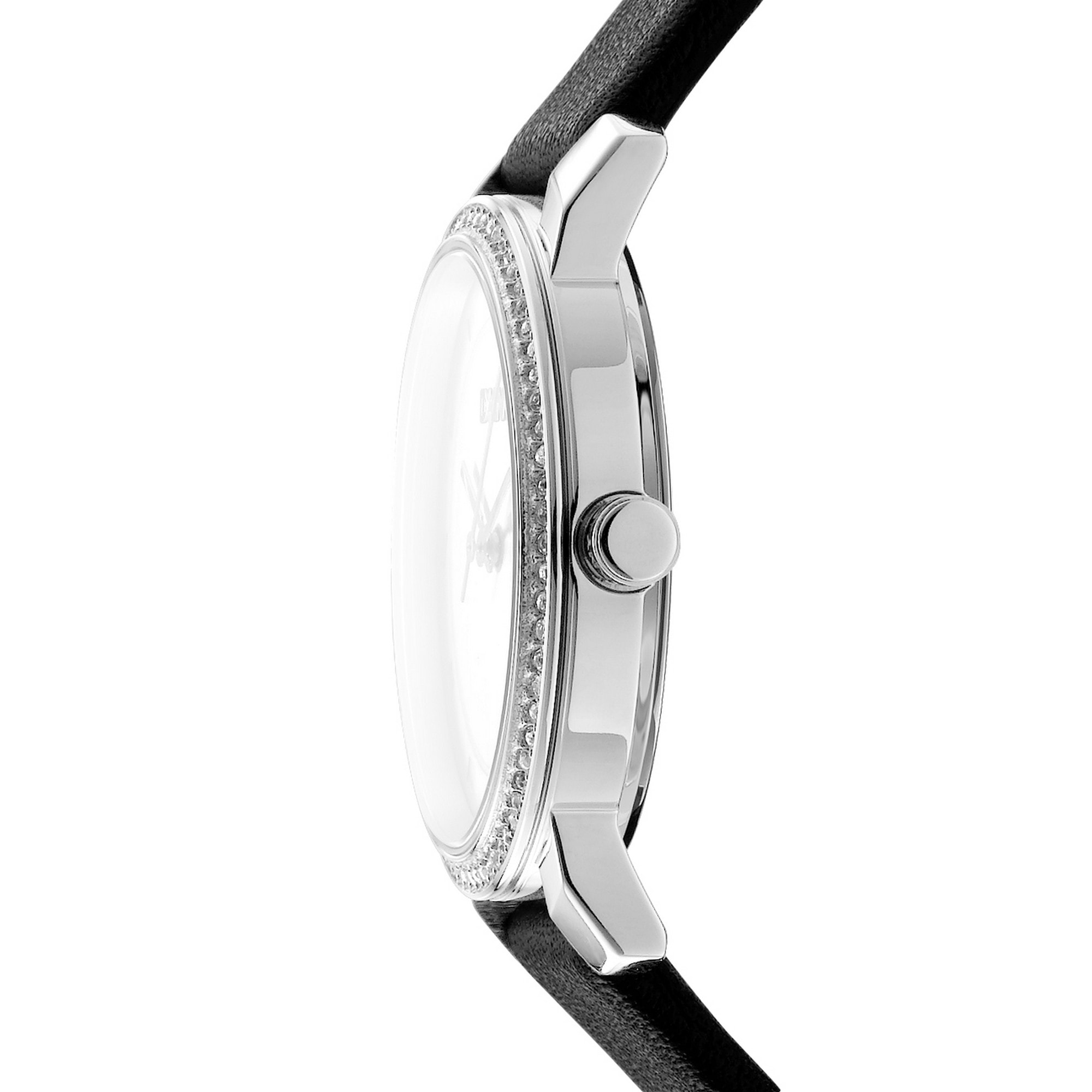 DKNY Quarzuhr »Astoria Glitz« Armbanduhr, Damenuhr, Lederarmband, analog