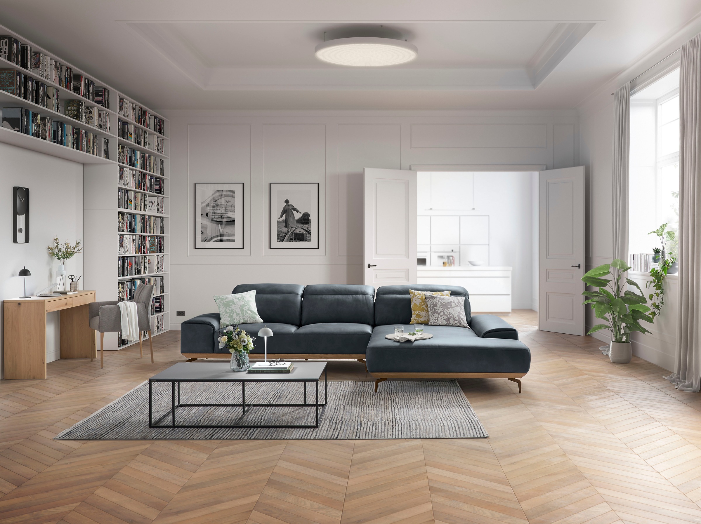 Musterring Wohnlandschaft »MR 2490«, Bronze-Fuß, Sitzhöhe 48cm, wahlweise m günstig online kaufen