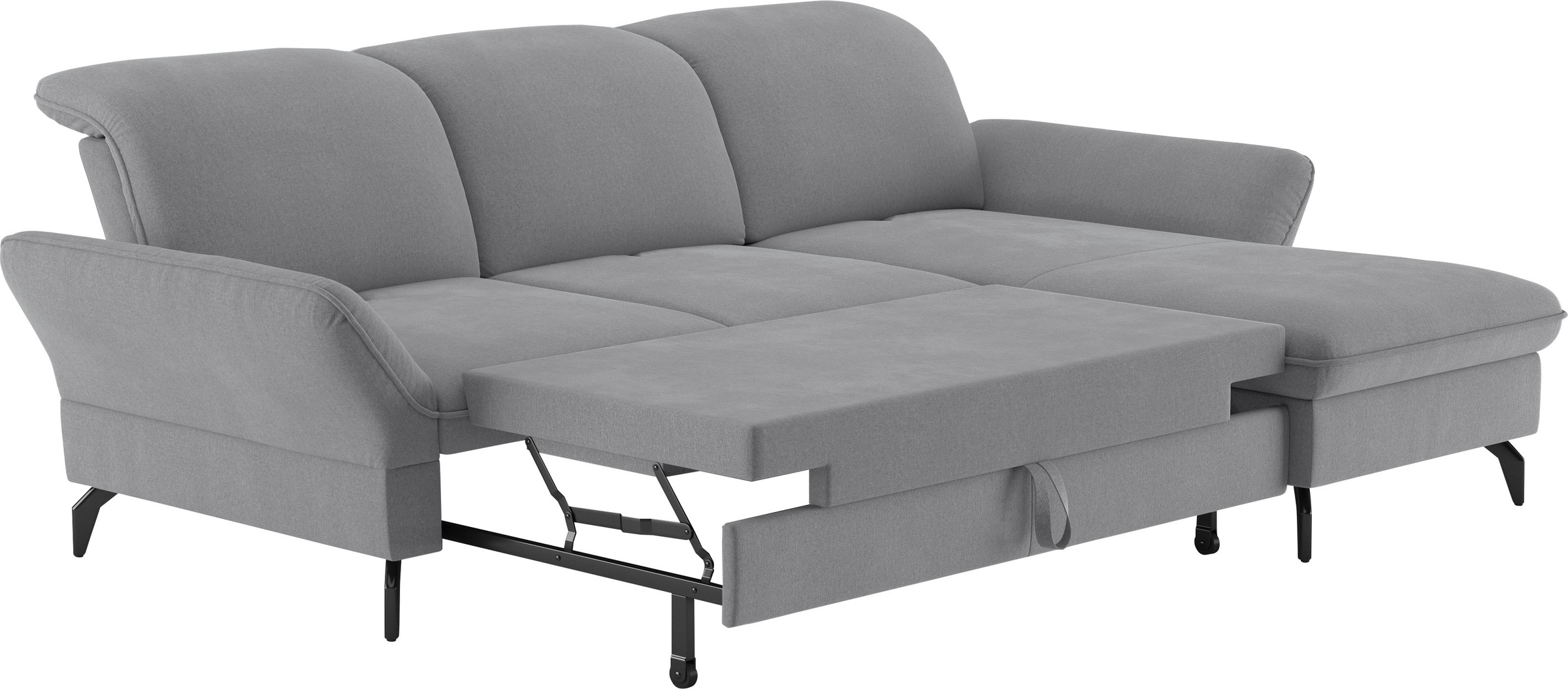sit&more Ecksofa »Leandro L-Form«, Wahlweise mit Bett-, Kopfteil - und Armlehnfunktion, sowie Bettkasten
