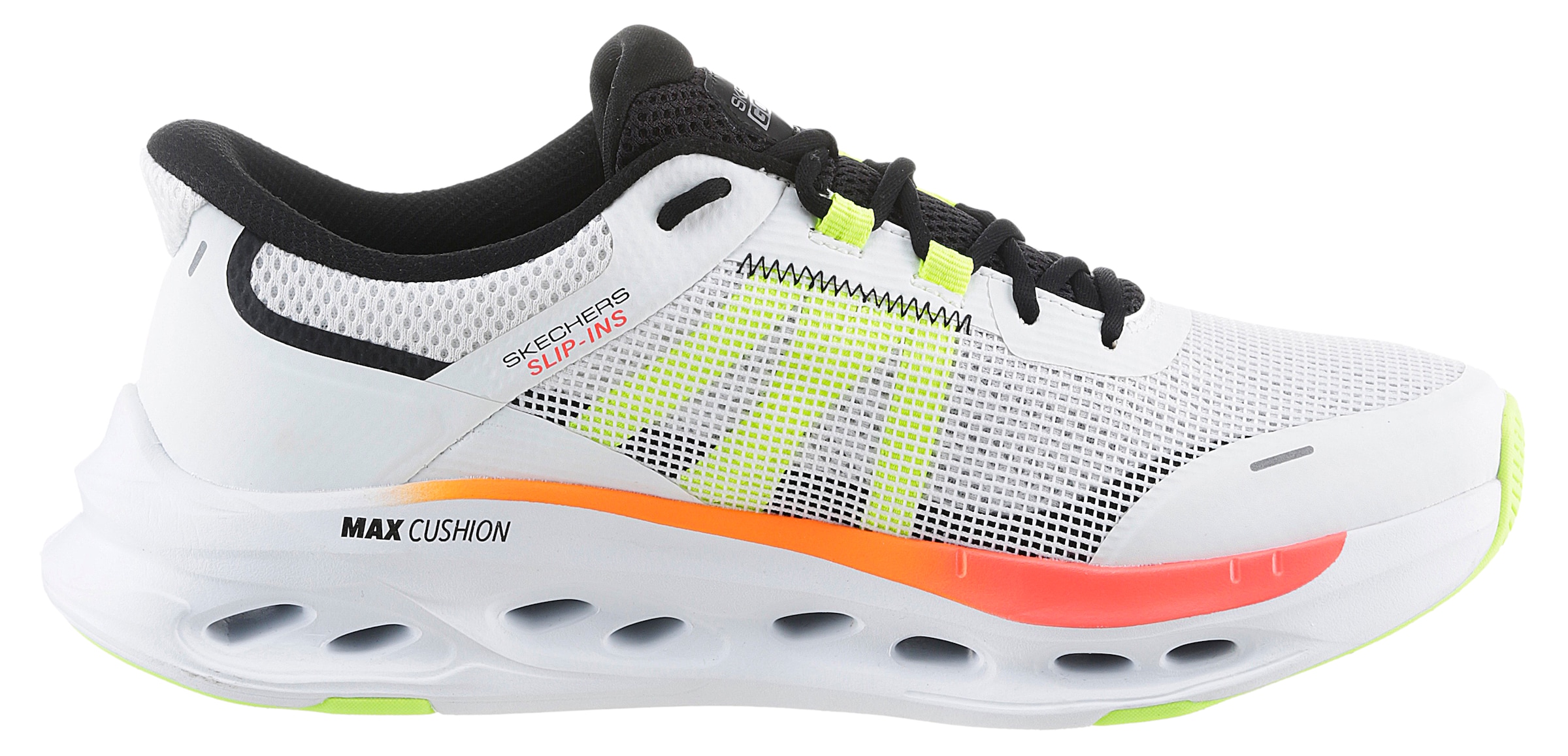 Skechers Slip-On Sneaker »MAX CUSHIONING GLIDE-STEP«, Slipper, Schlupfschuh, für Maschinenwäsche geeignet, schmale Form