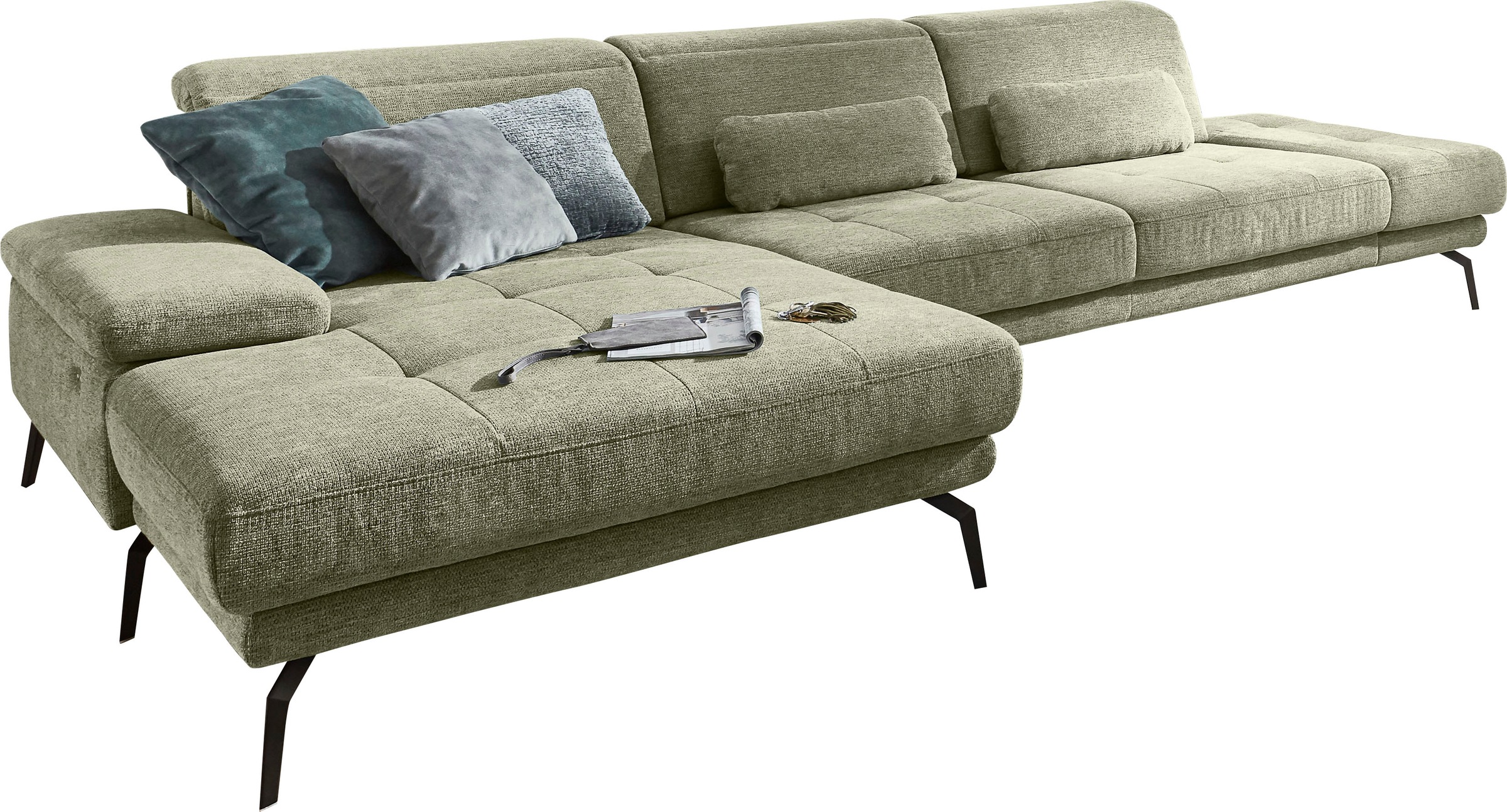Die PlanBar Ecksofa "MP-IN20126 L-Form mit Federkern-Polsterung", mit Kopft günstig online kaufen