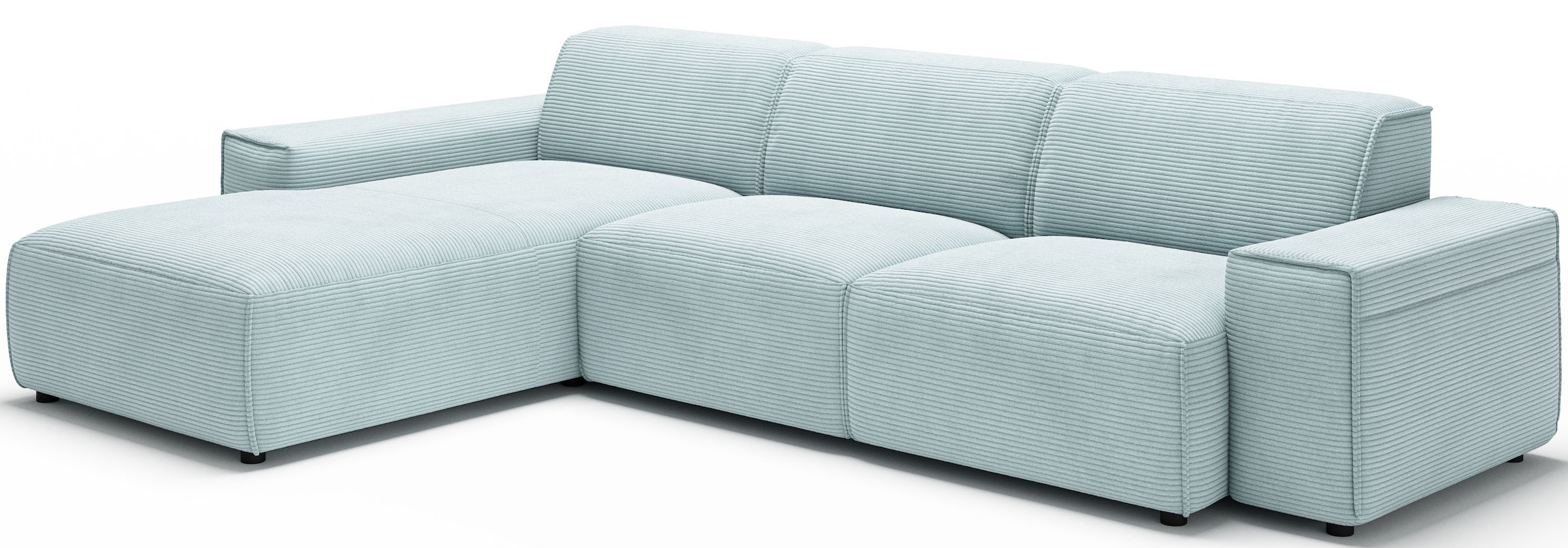 andas Ecksofa »Glimminge auch in Breitcord, Feincord, Bouclé + Easy care-Bezug«, L-Form, Breite 294, Zierkissen