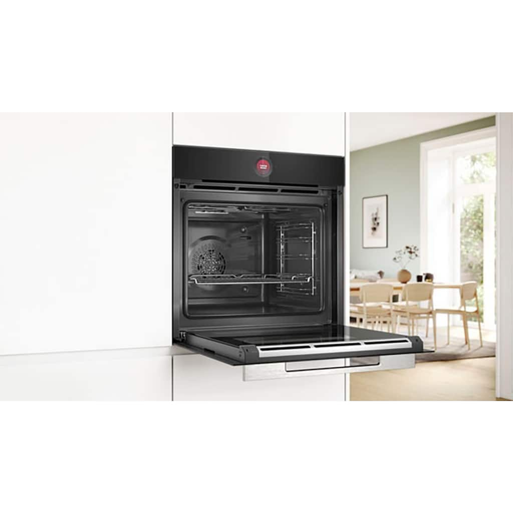 BOSCH Einbaubackofen »HBG7221B2«, Serie 8, HBG7221B2, mit Teleskopauszug nachrüstbar, Hydrolyse