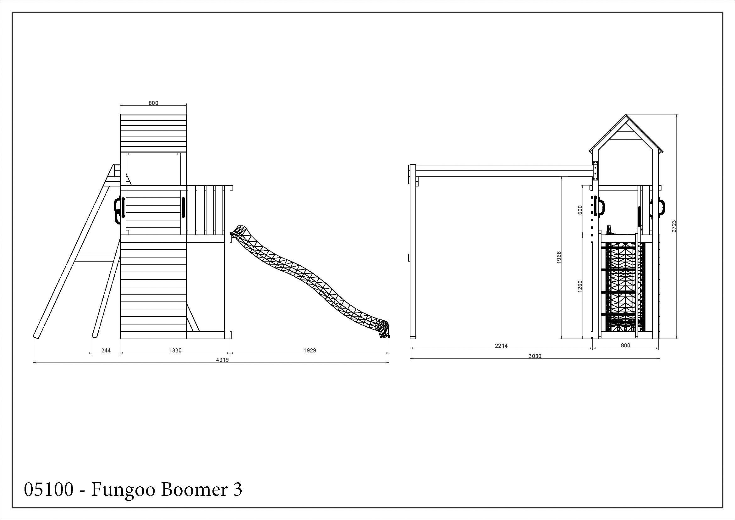 FUNGOO Spielturm »Boomer3«, mit Schaukel & Rutsche