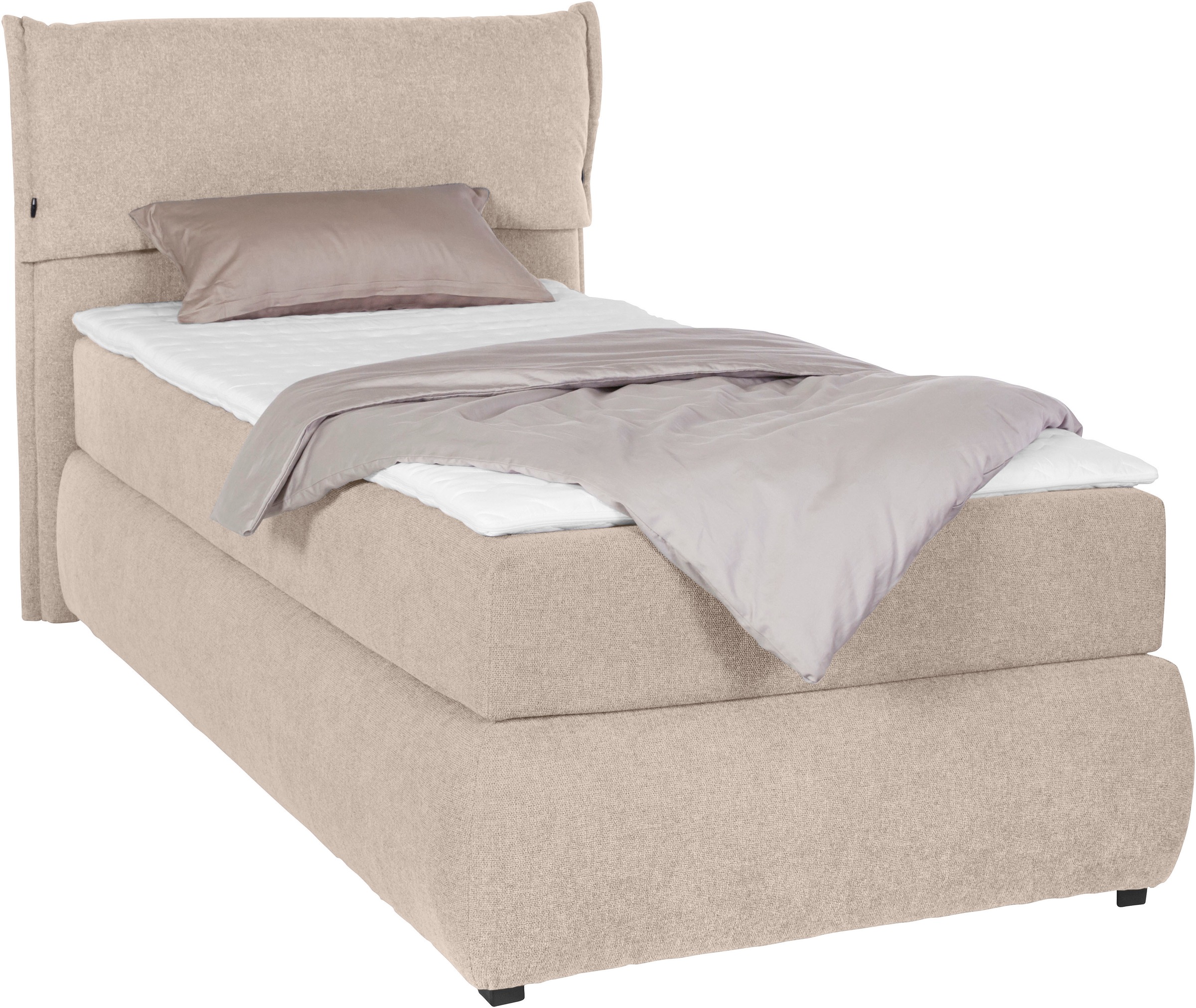 andas Boxspringbett »Jenson«, in 4 Farben, 4 Breiten, 3 Matratzenarten in 2 Härtegraden, Topper