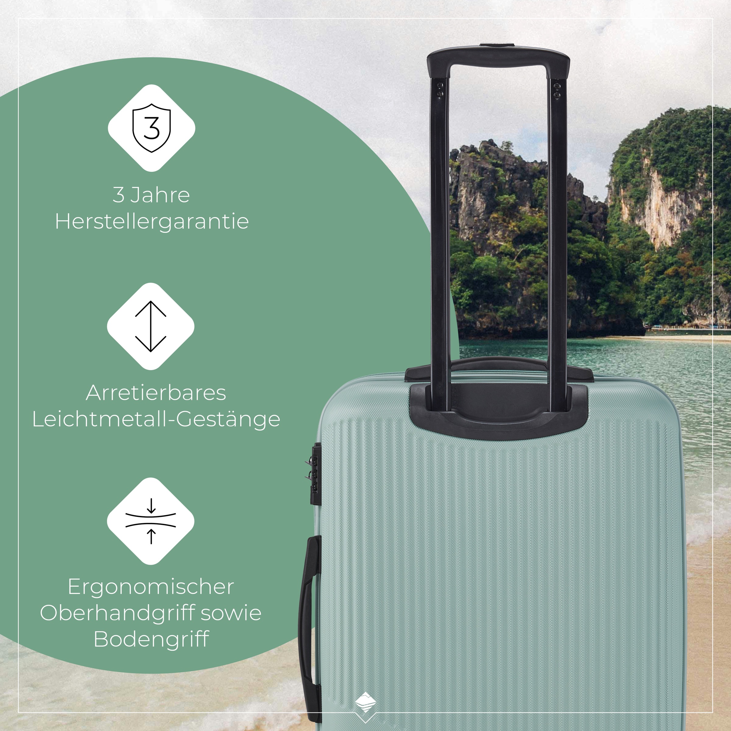 travelite Hartschalen-Trolley »BALI, in verschiedenen Größen und Farben«, 4 Rollen, Hartschallenkoffer Reisegepäck Reisekoffer TSA Schloss